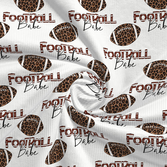 Football Babe Rib Knit Fabric RBK2647