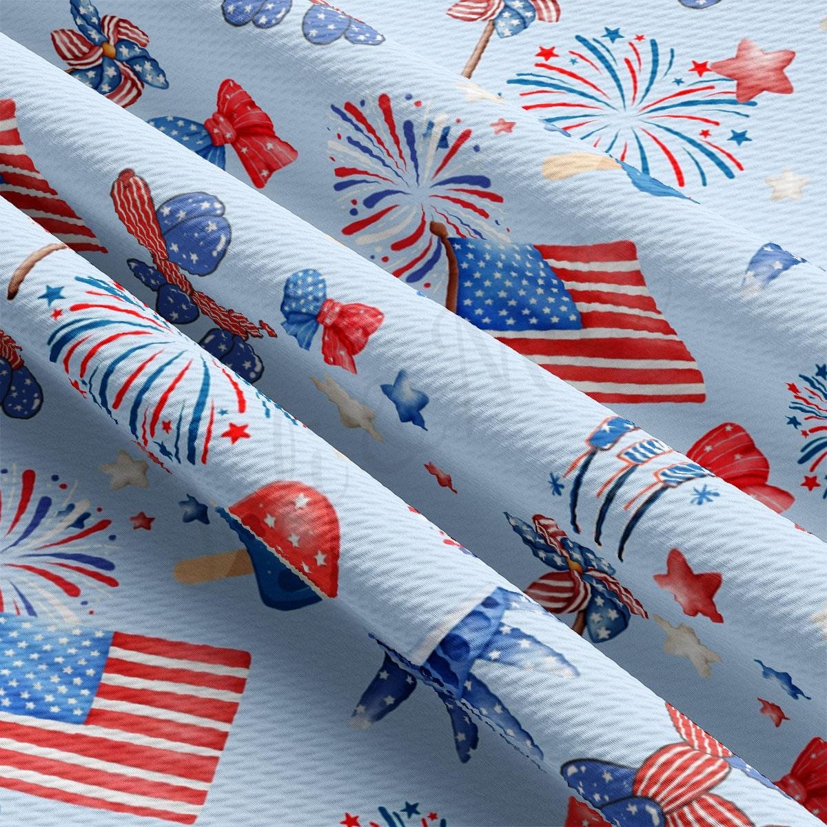 a patriotic background with stars and fireworks