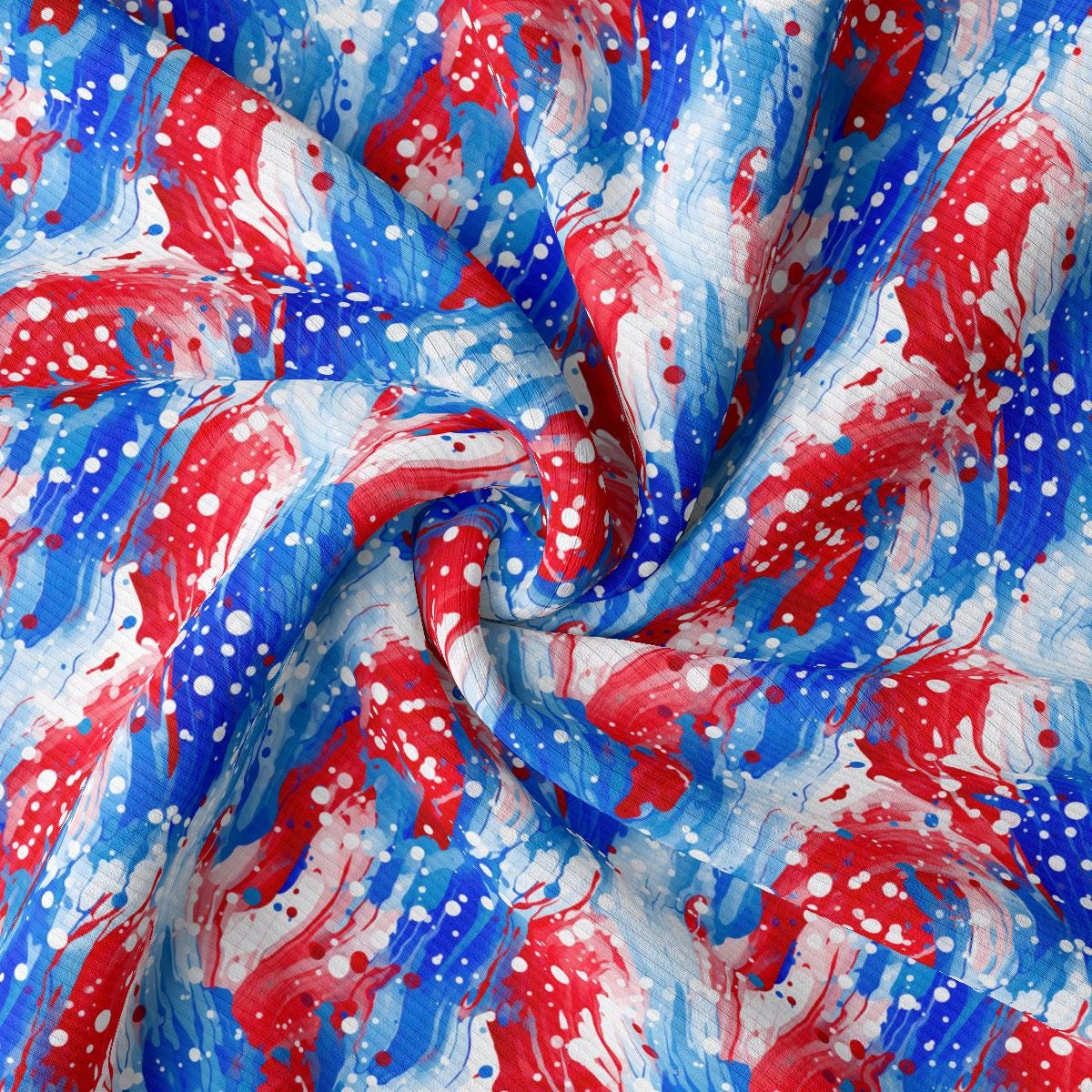 a red, white, and blue print fabric