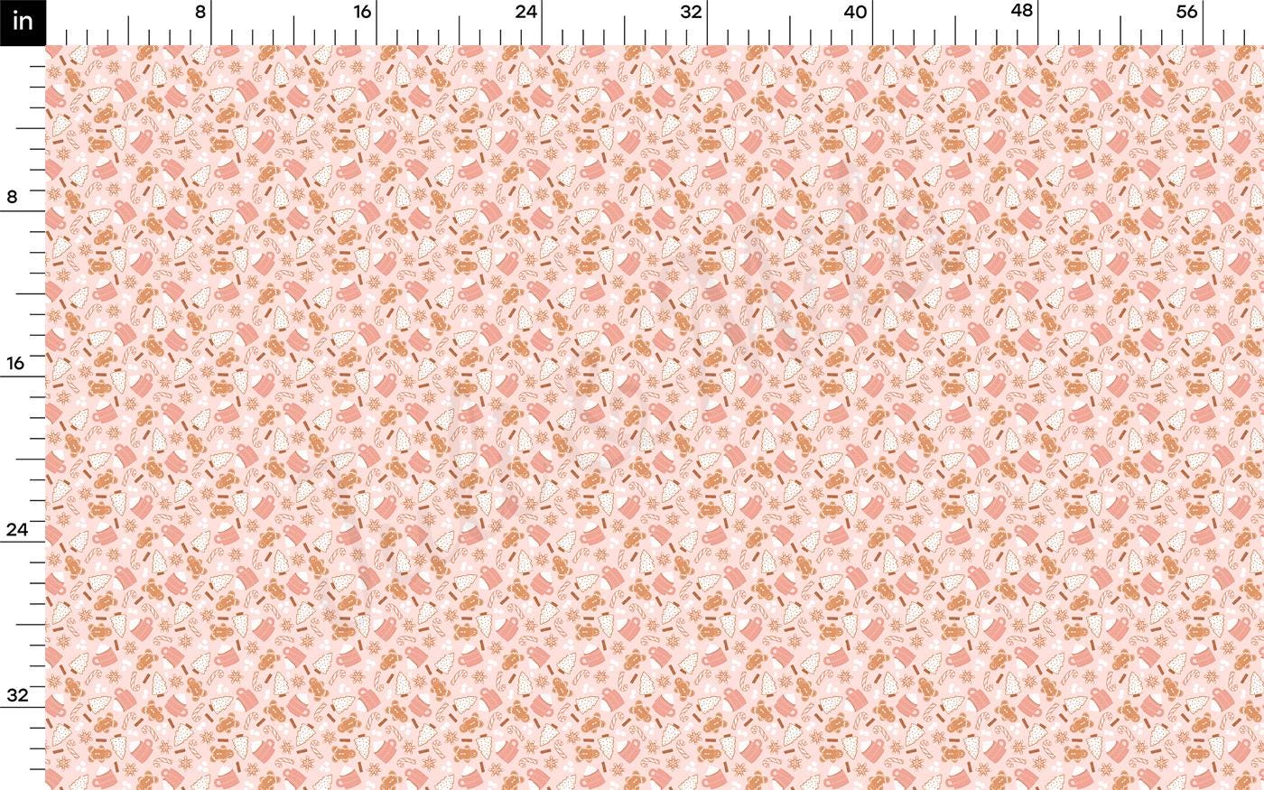 a ruler with a flower pattern on it