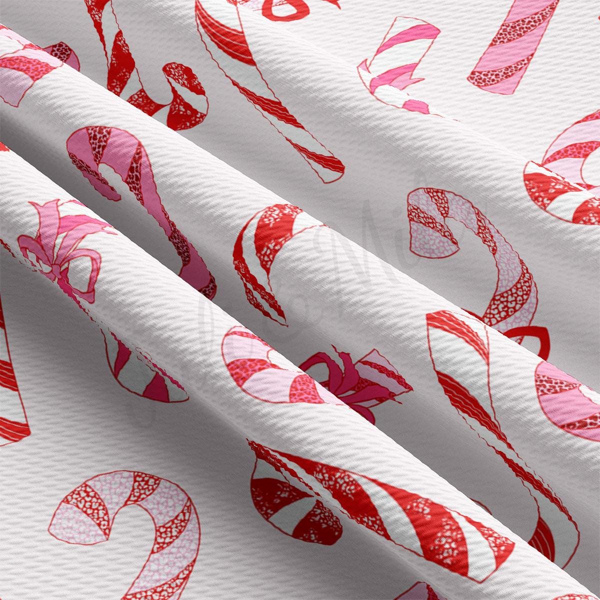 a close up of a pattern of candy canes