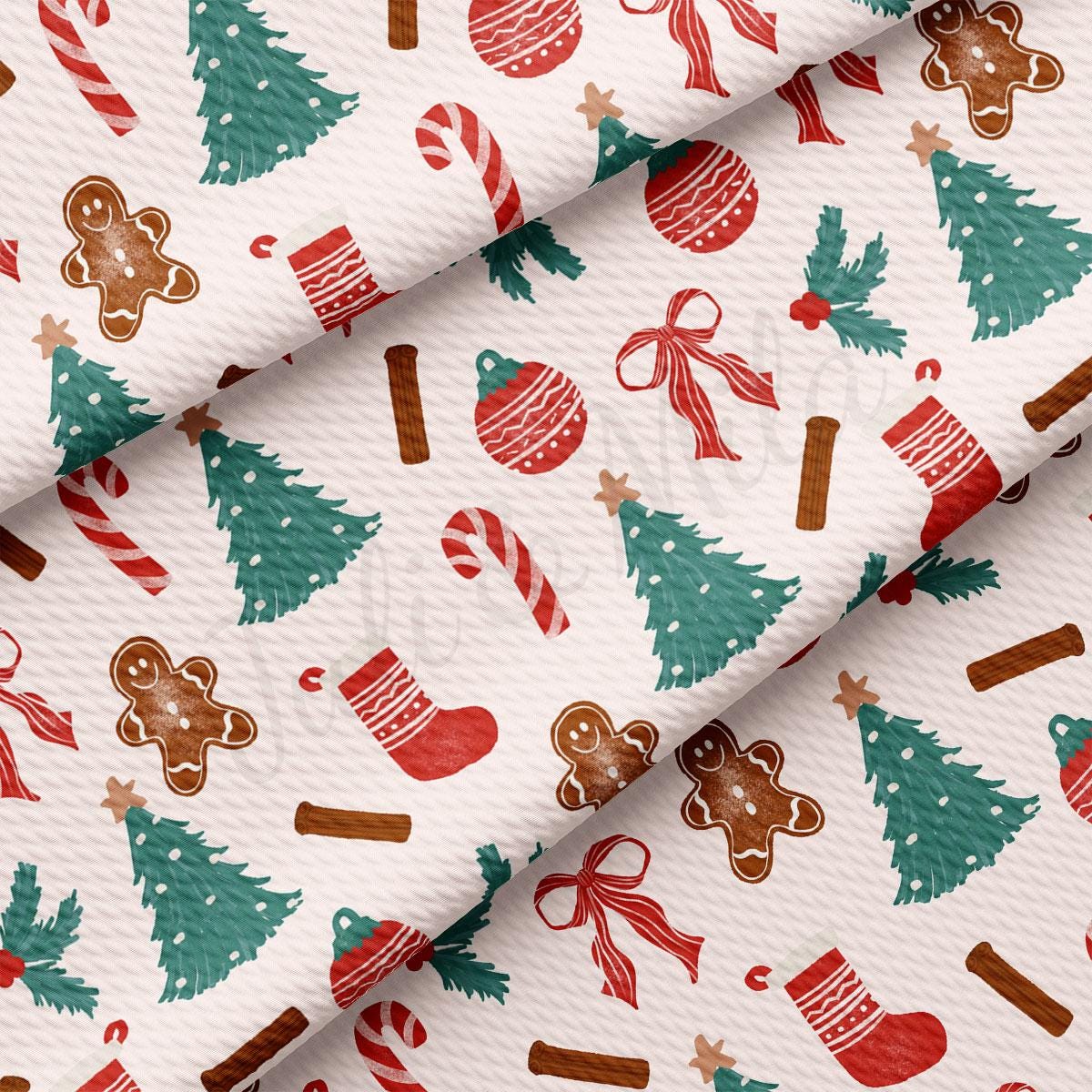 a white background with a christmas tree and gingerbreads