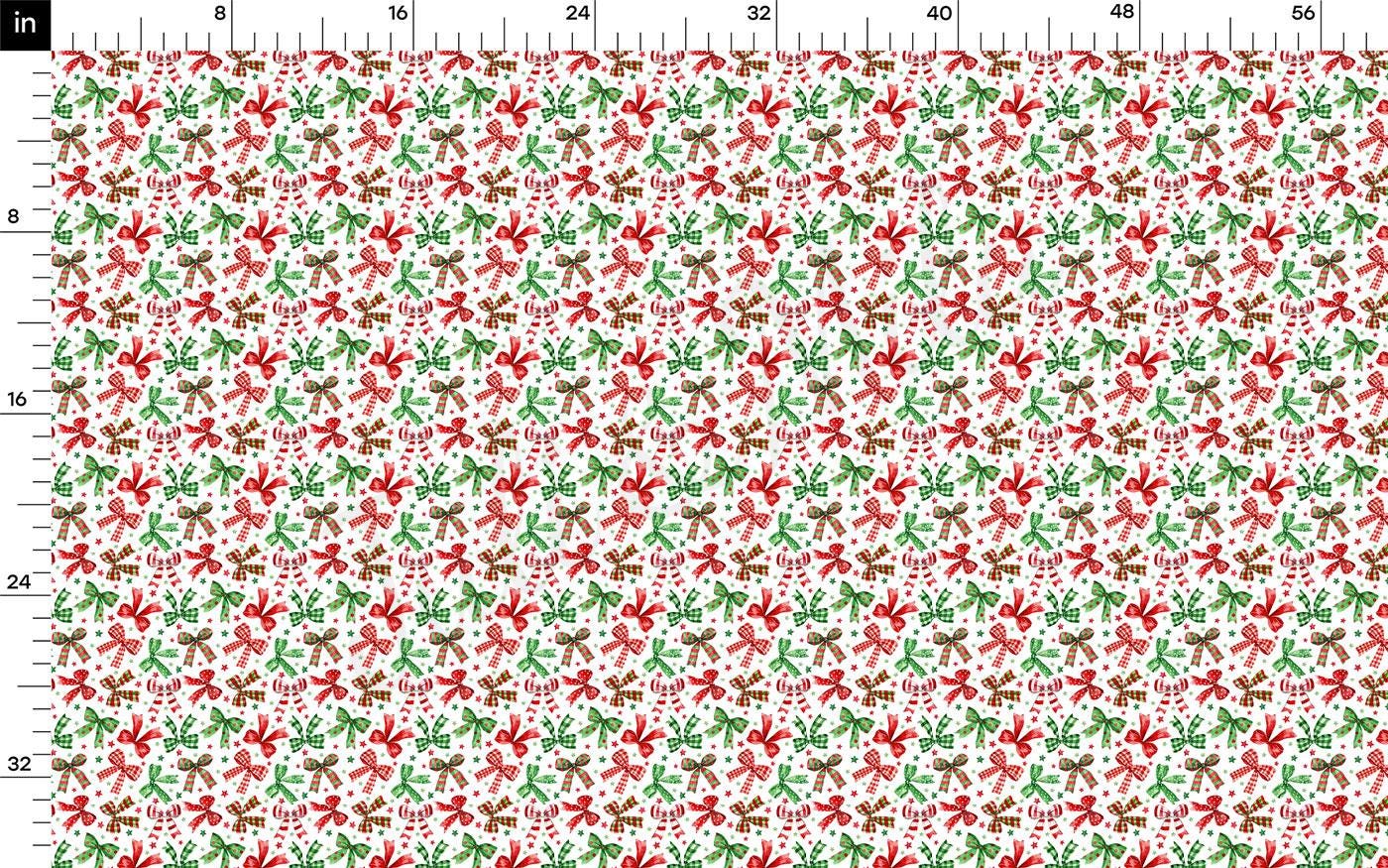The image is a repeating pattern of red and green Christmas-themed designs, including candy canes and other festive elements.
