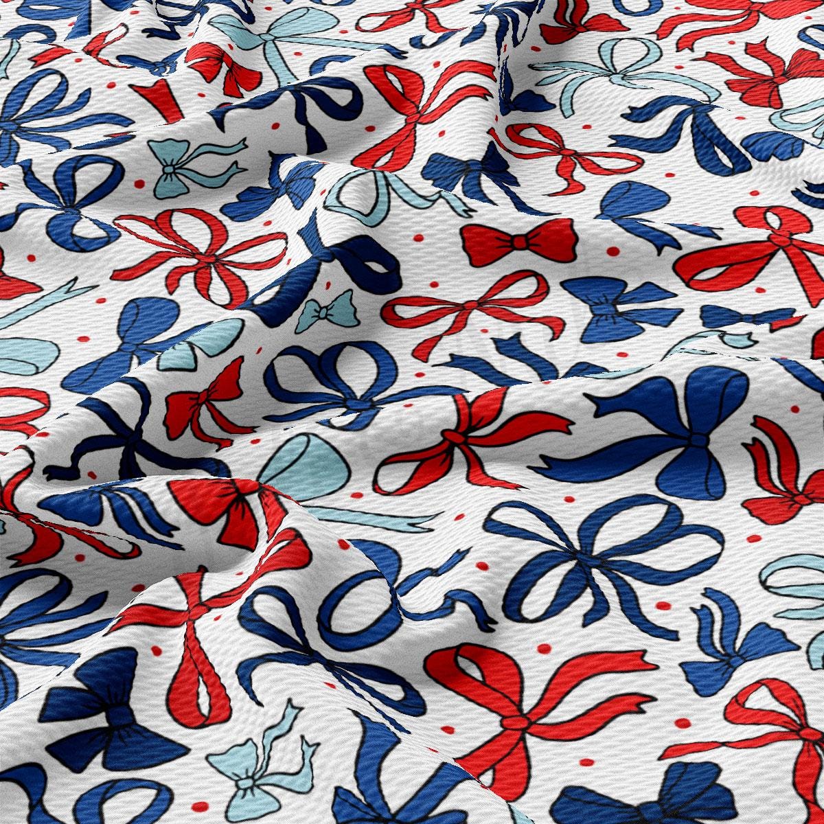 a red, white, and blue pattern on a white background