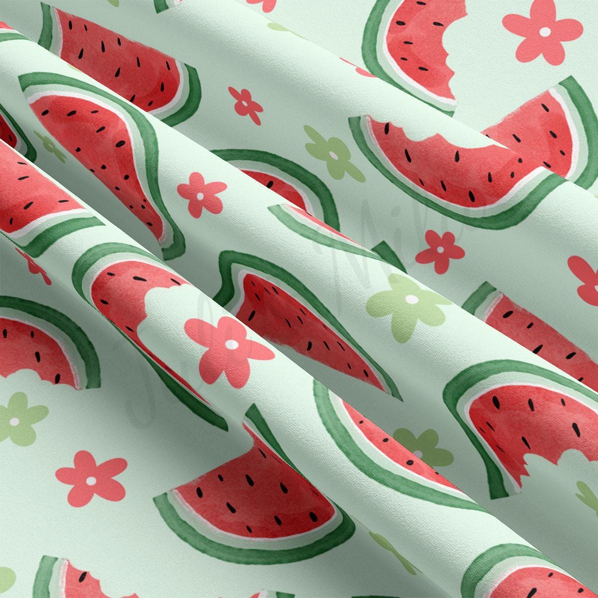 a watermelon pattern on a white background