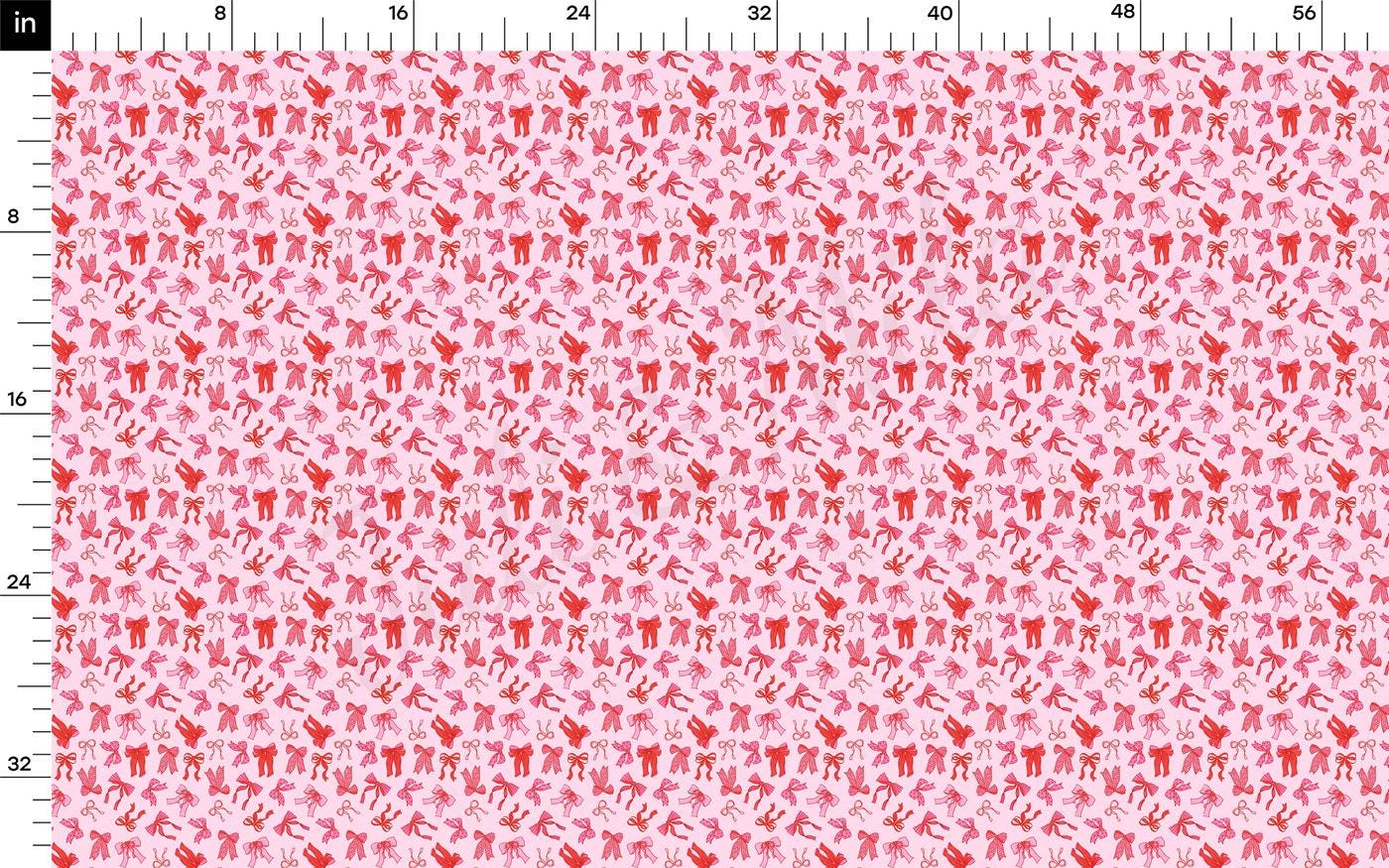 a ruler with a pink and red pattern on it