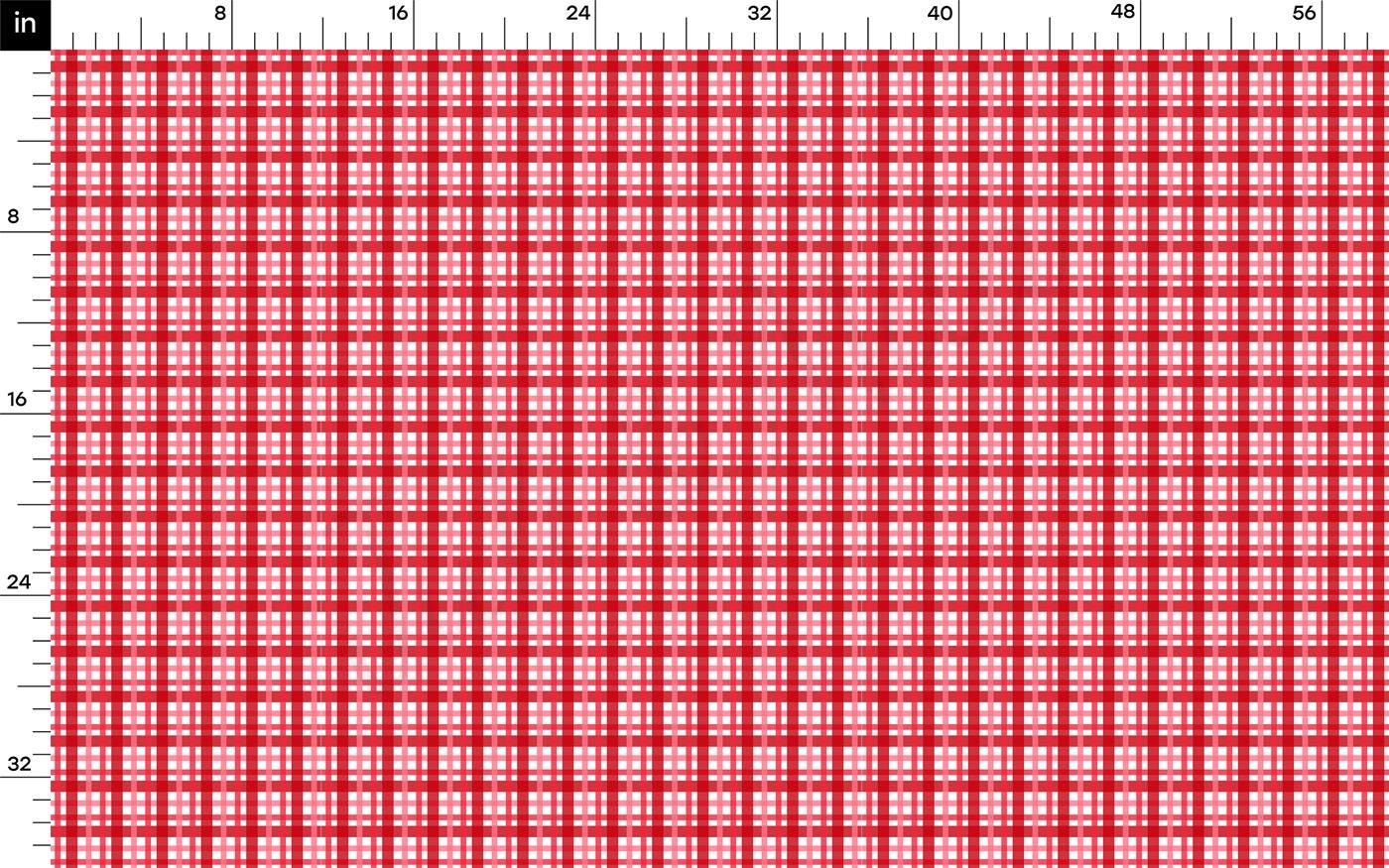 a red and white plaid pattern on a white background