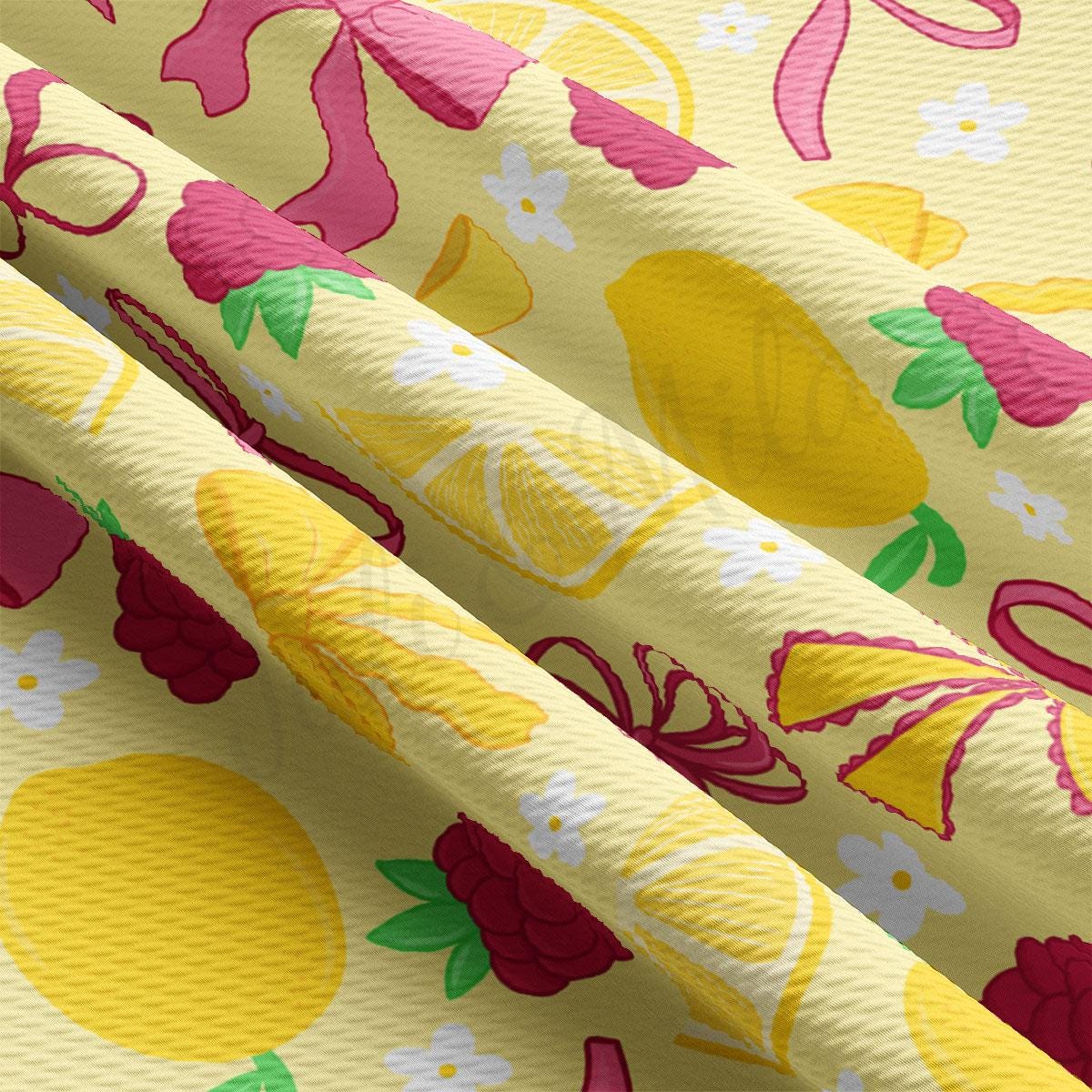 a close up of a yellow and pink wallpaper