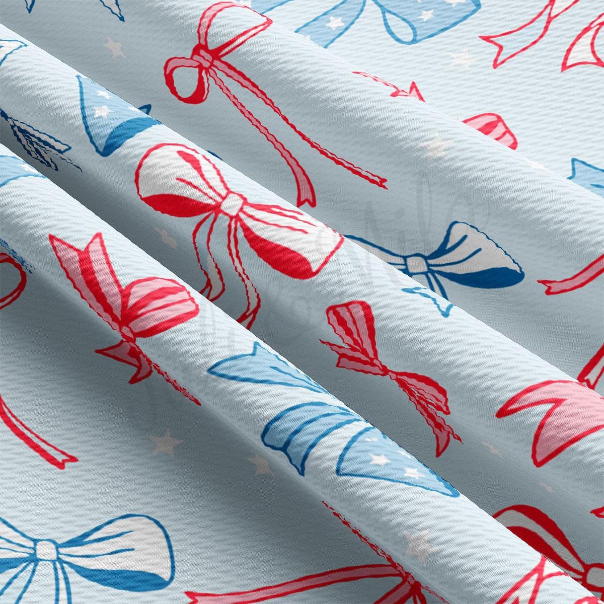 red, white, and blue bows and bows on a white background