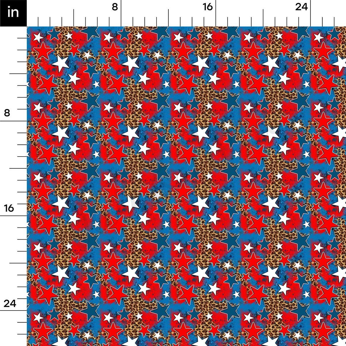 a red, white and blue pattern with stars
