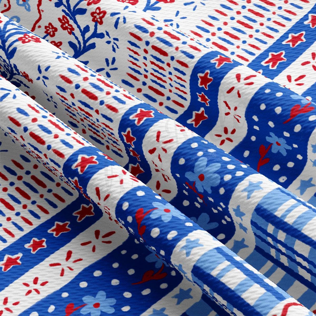 red, white, and blue stars and stripes on a white background