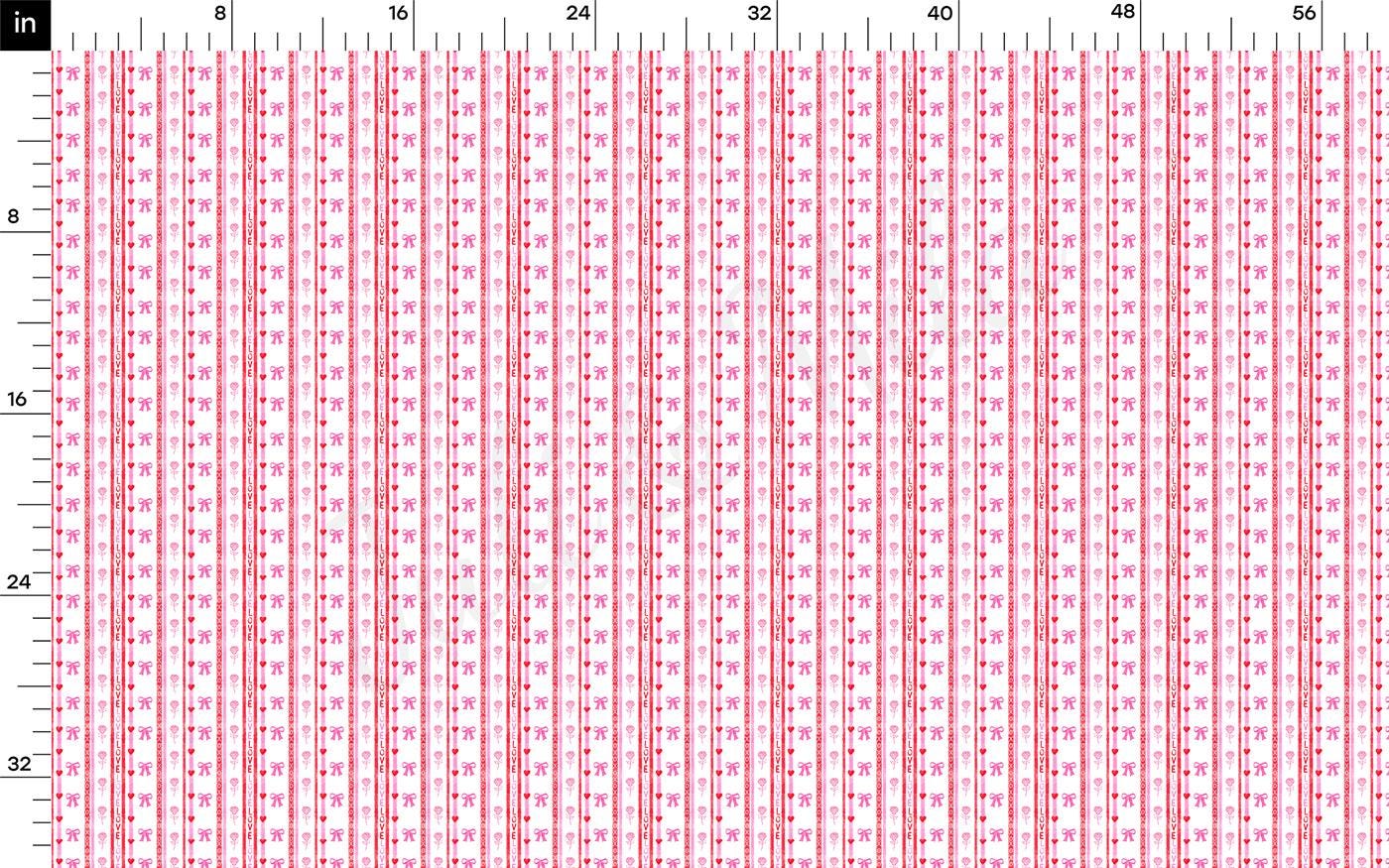 a pink and white line with numbers on it