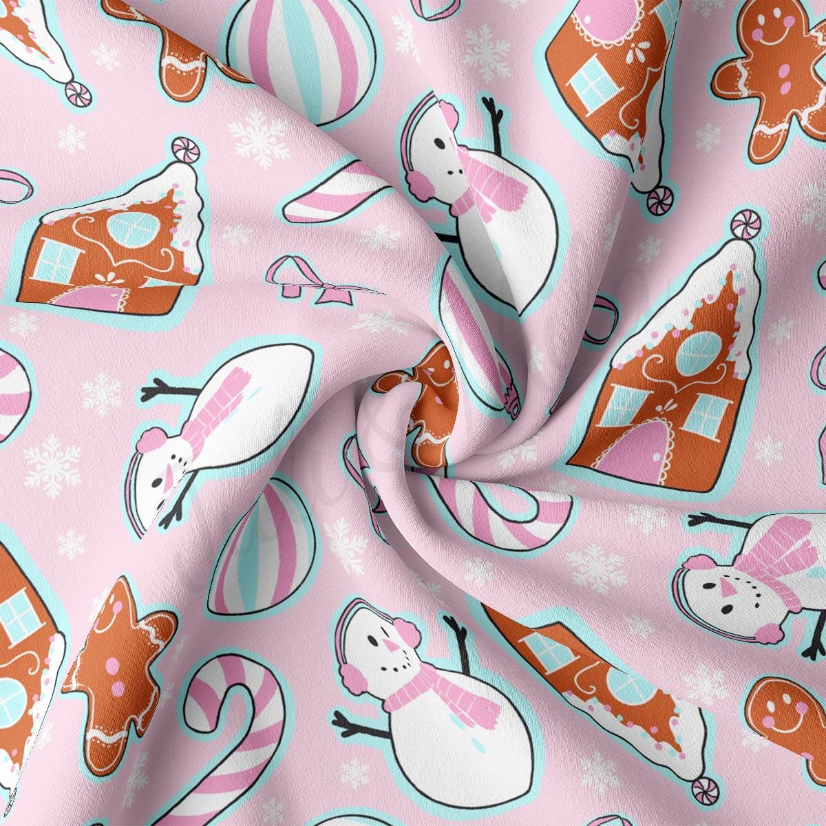 a pink background with a pattern of cartoon animals