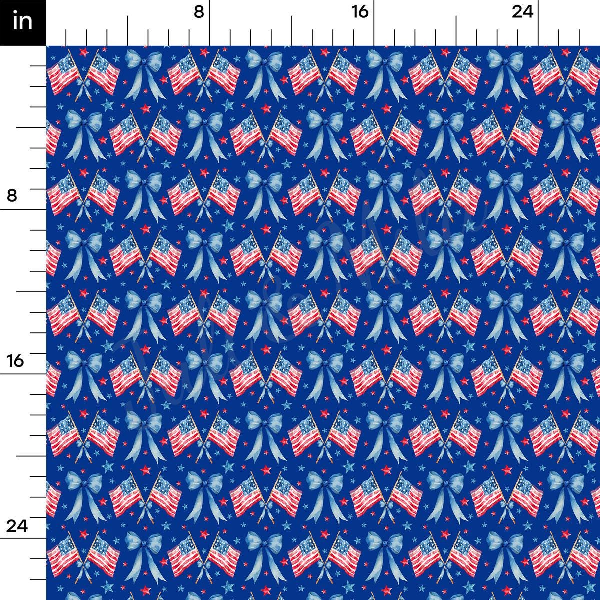 a blue background with red, white and blue stars