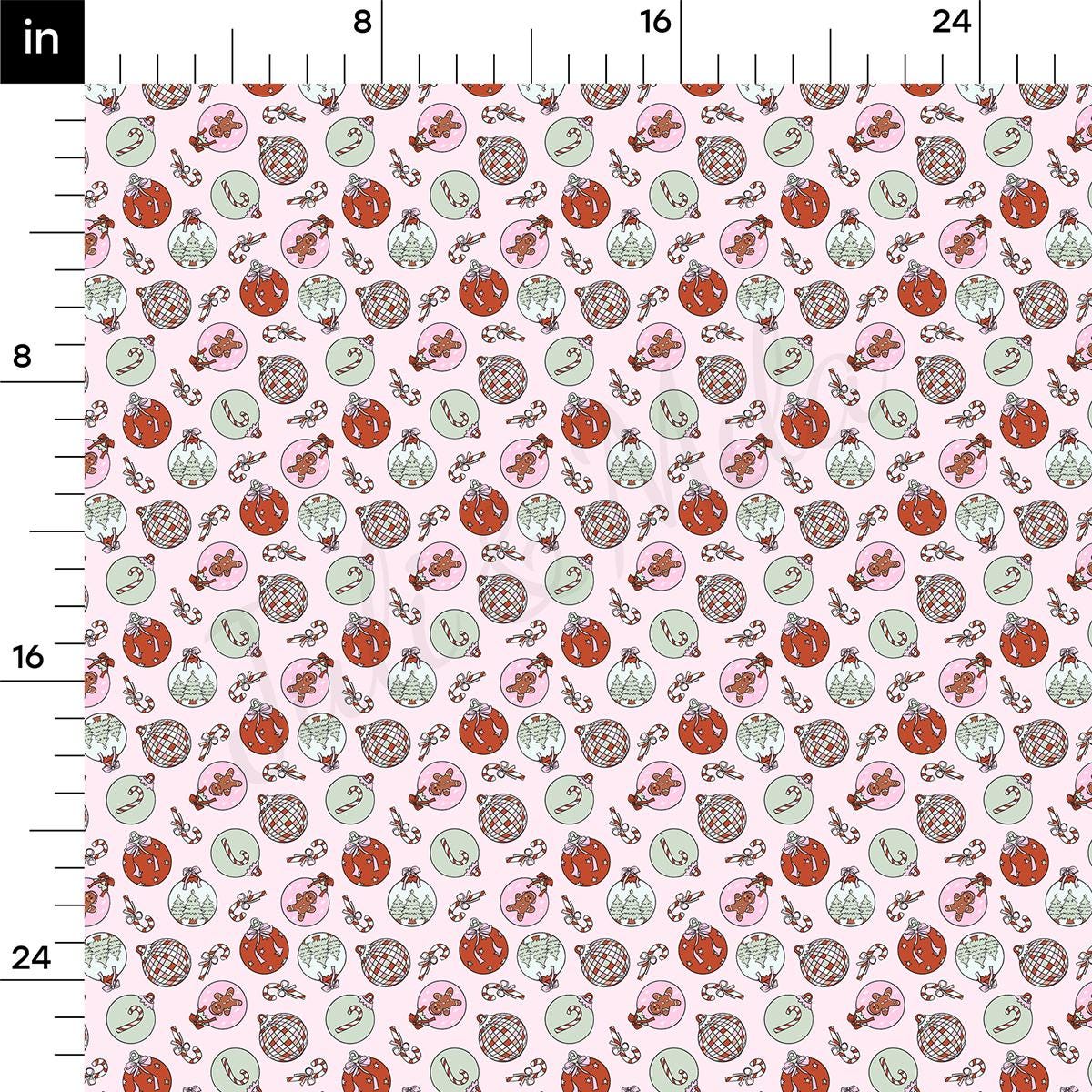a ruler with a pattern of apples on it