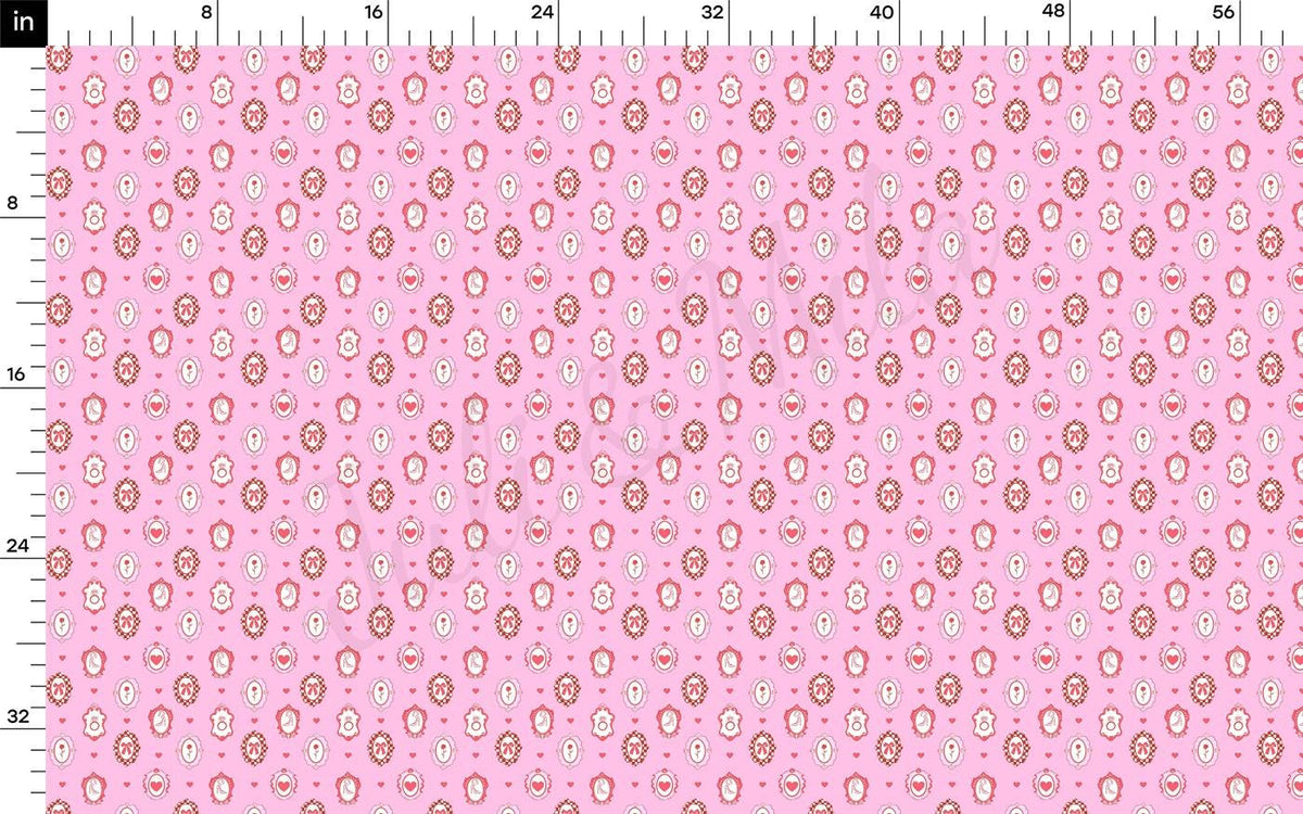 a pink background with circles and dots
