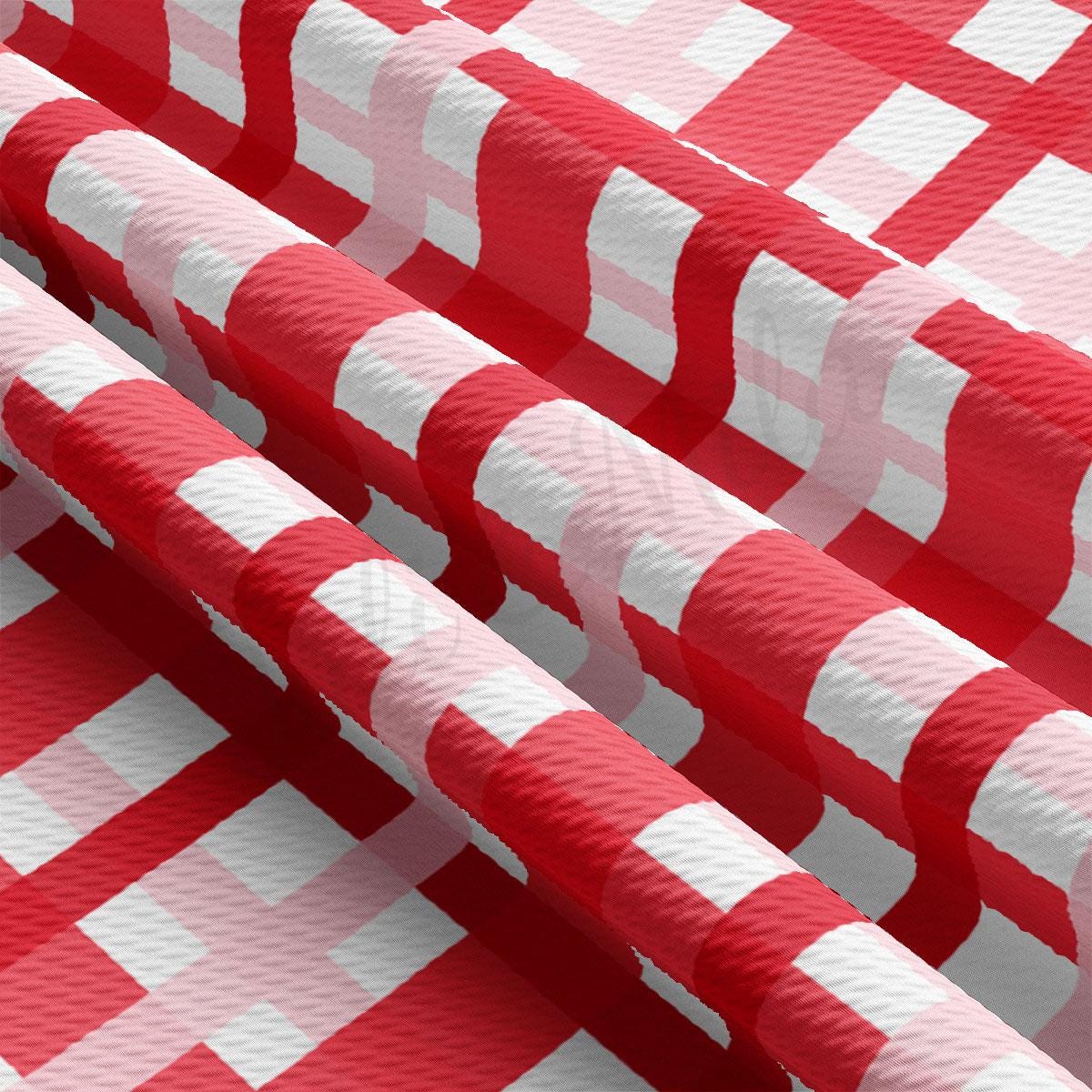 a red and white checkered table cloth