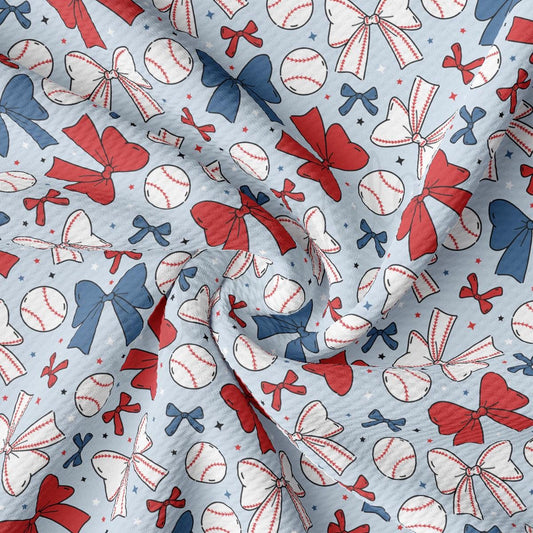 a close up of a baseball pattern on a blue background