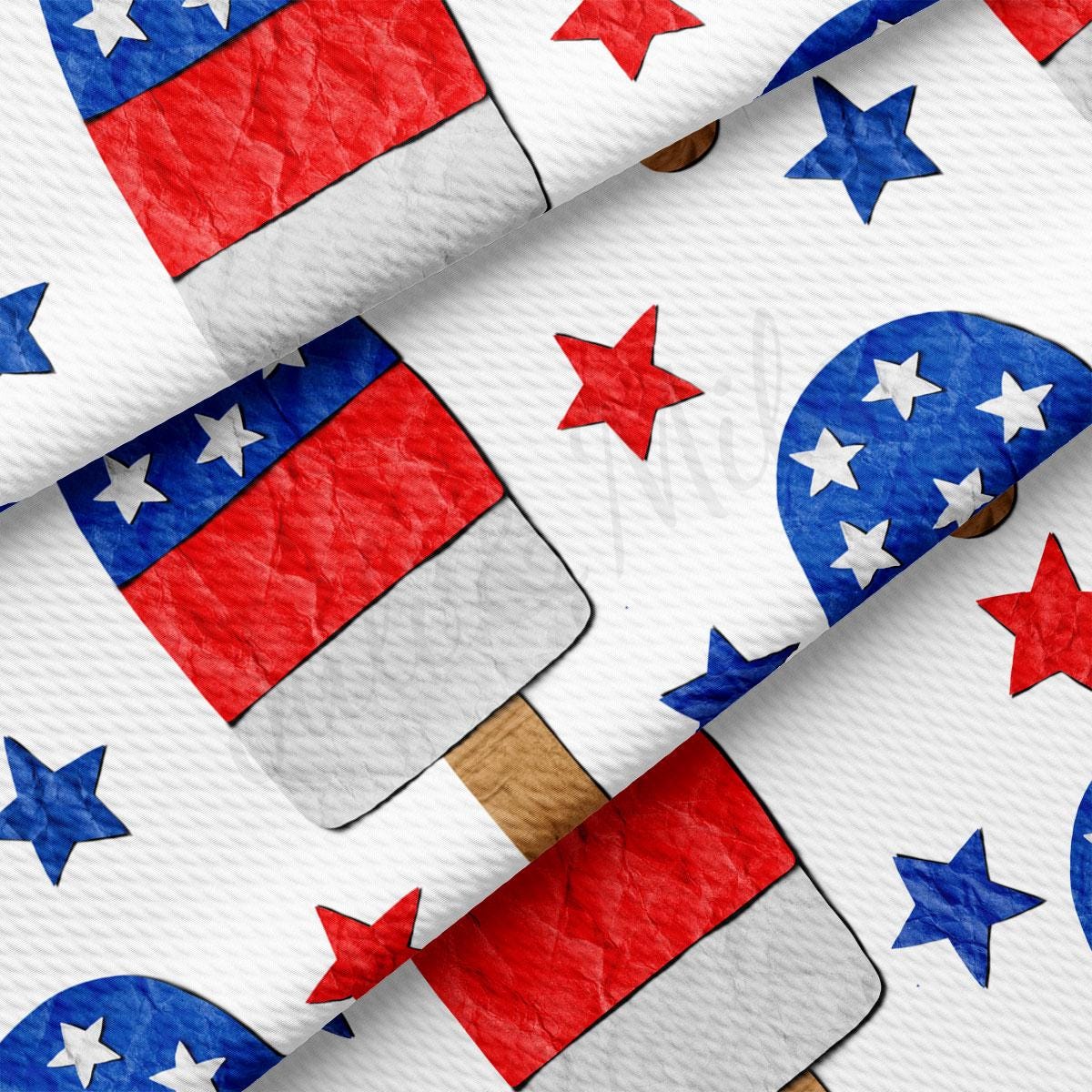 a red, white, and blue pattern with stars on it