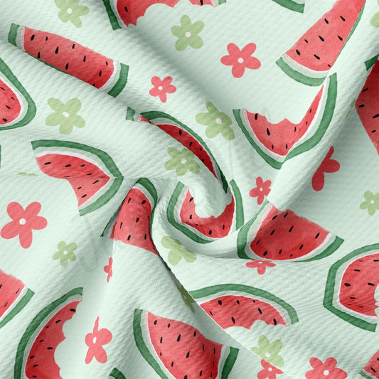 a watermelon print on a white background
