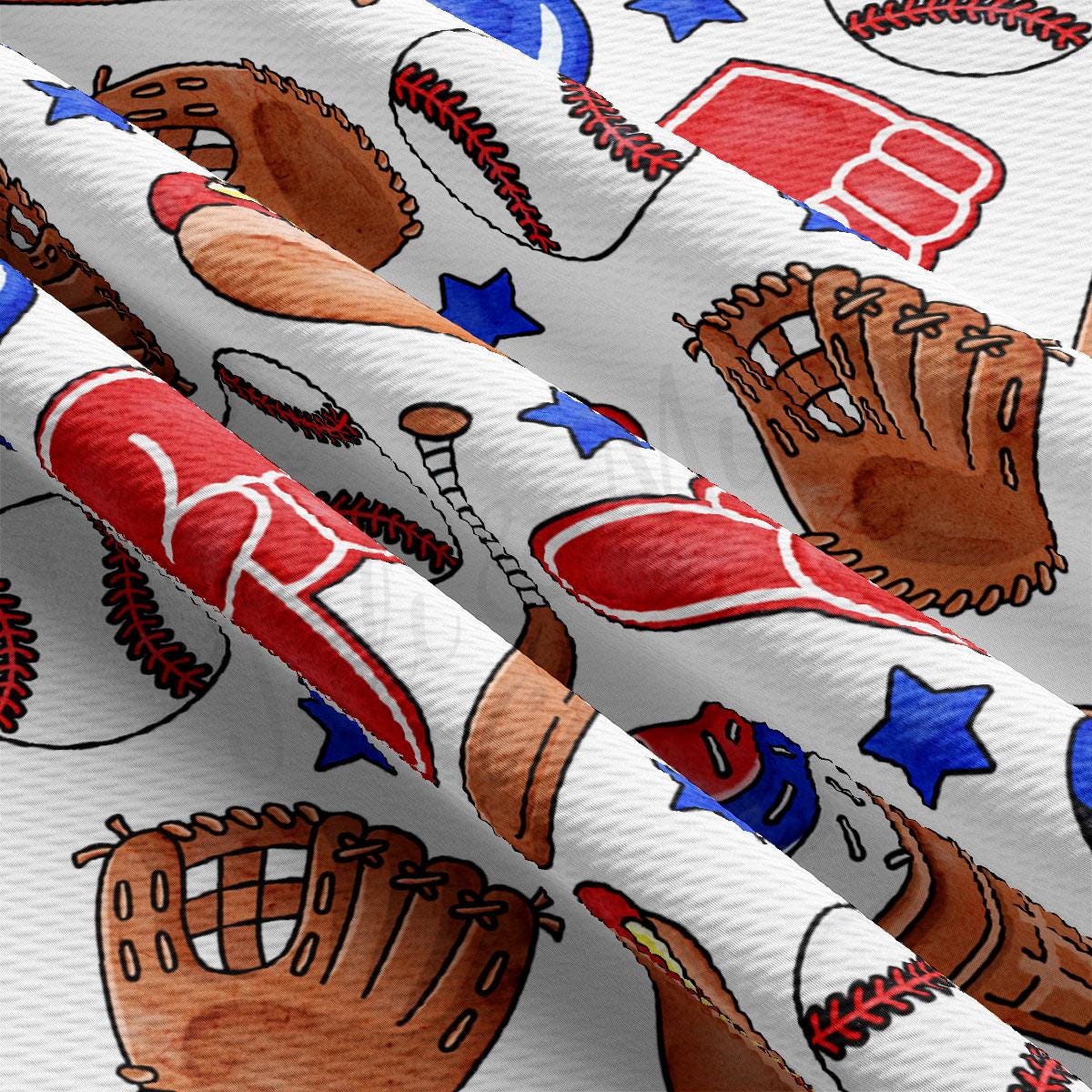 a close up of a baseball themed wrapping paper