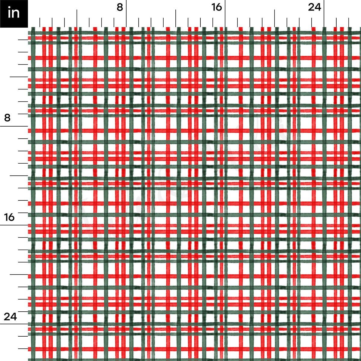 The image is a grid of red and green plaid lines, with the red lines appearing larger than the green ones. The grid is divided into smaller sections, each containing a specific number of lines. The image is not a single photograph but rather a collection of images arranged in a grid format.