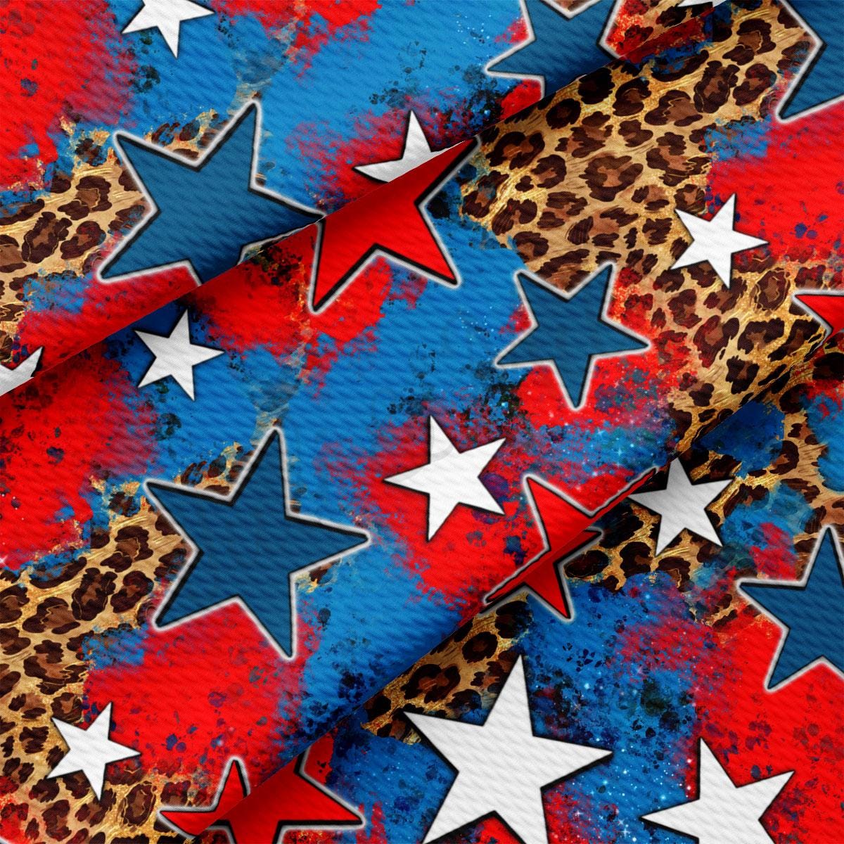 a red, white and blue background with stars