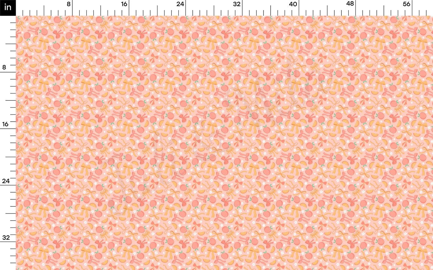 a ruler with a pink and yellow pattern on it