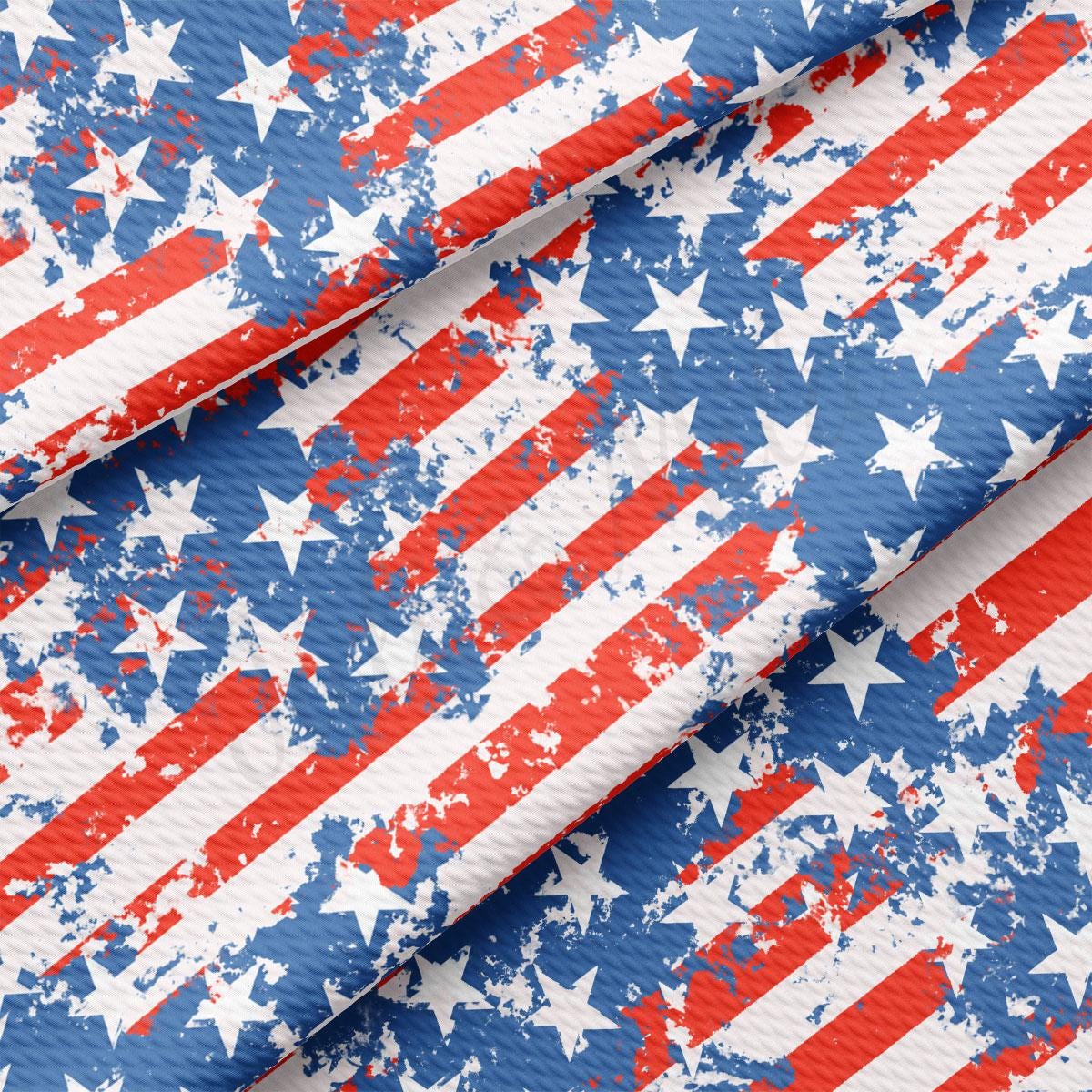 a red, white, and blue background with stars