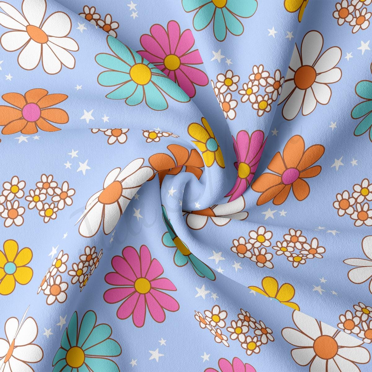 a close up of a flower print fabric