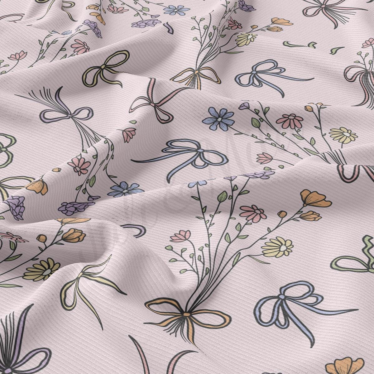 a close up of a floral print on a white background
