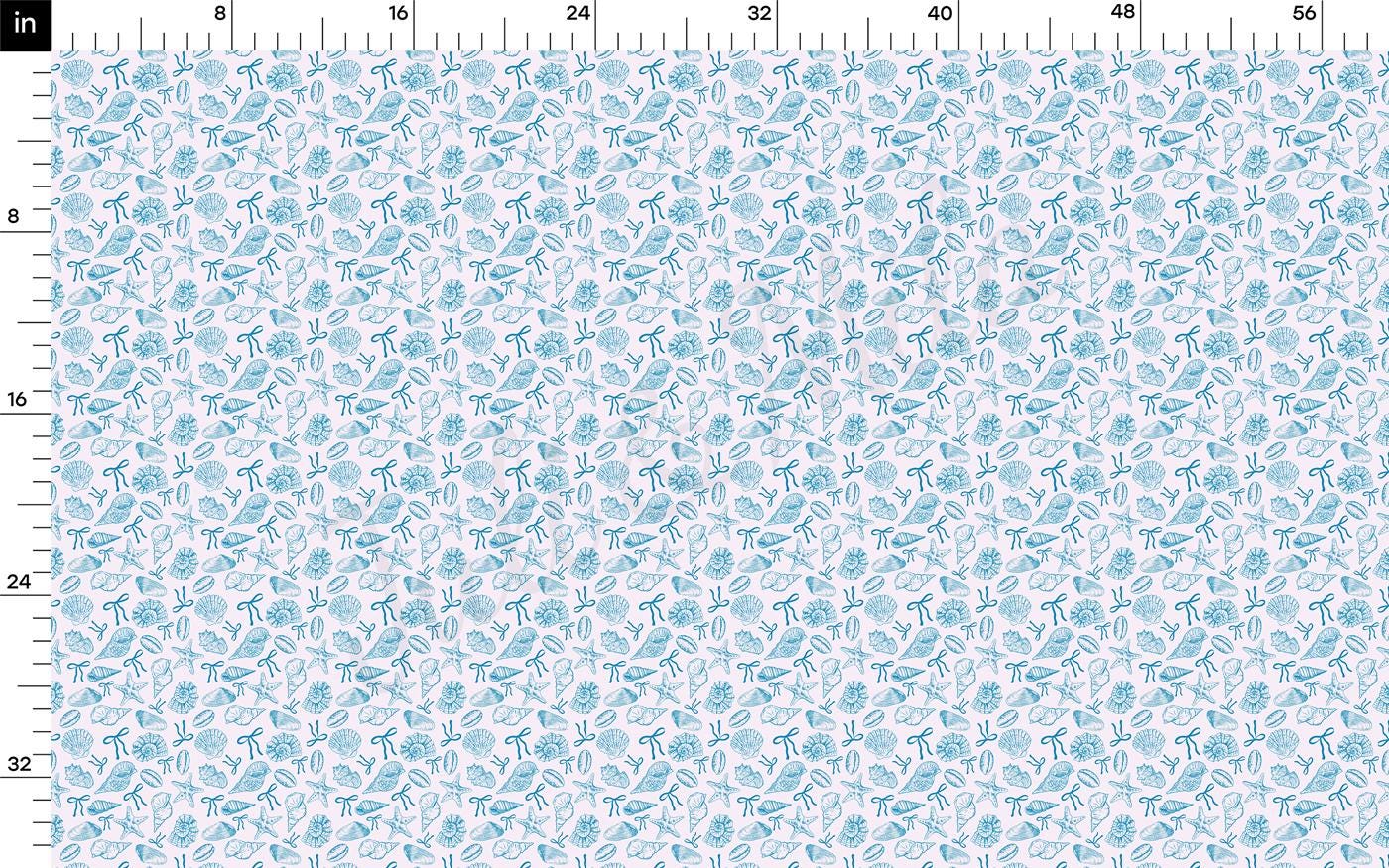 a blue and white floral pattern on a white background