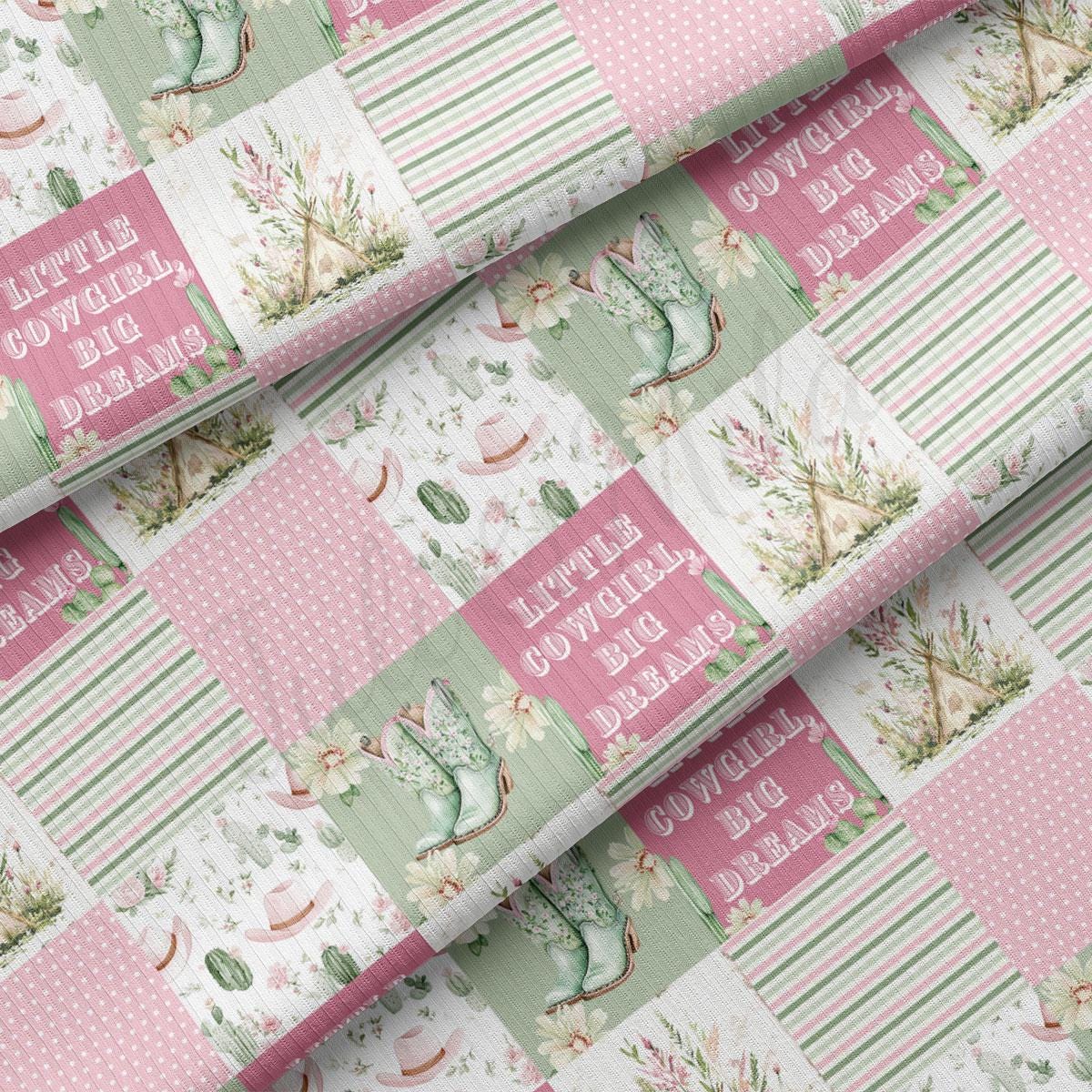 The image is a collage of various images, including cowboy boots, flowers, and a tiki, all set against a pink and green background.