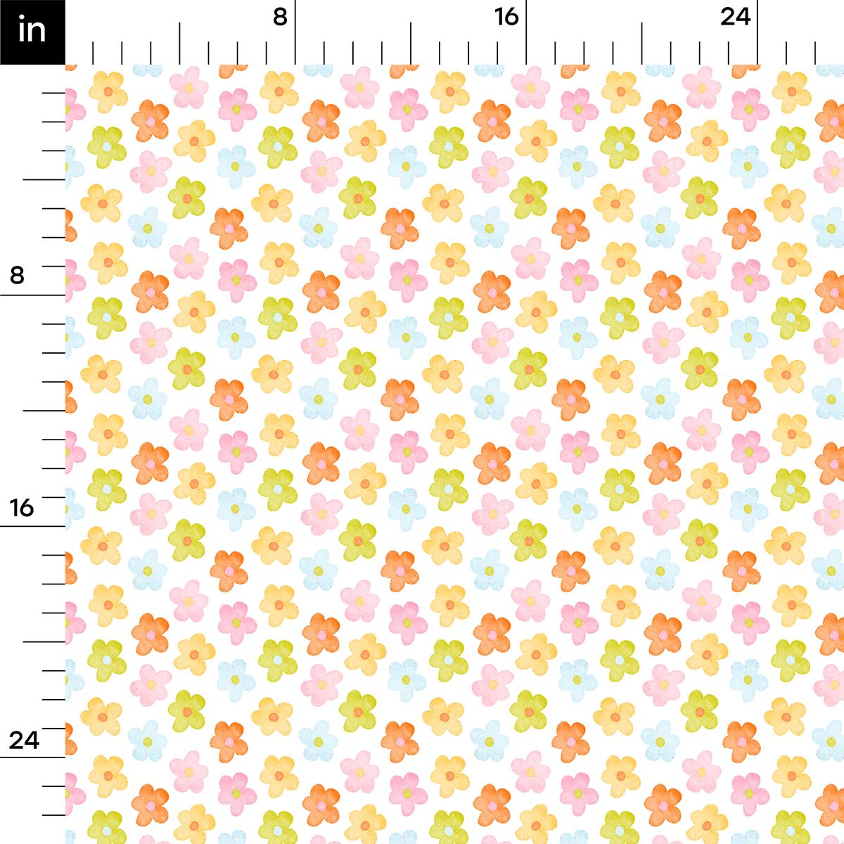 a ruler with a flower pattern on it