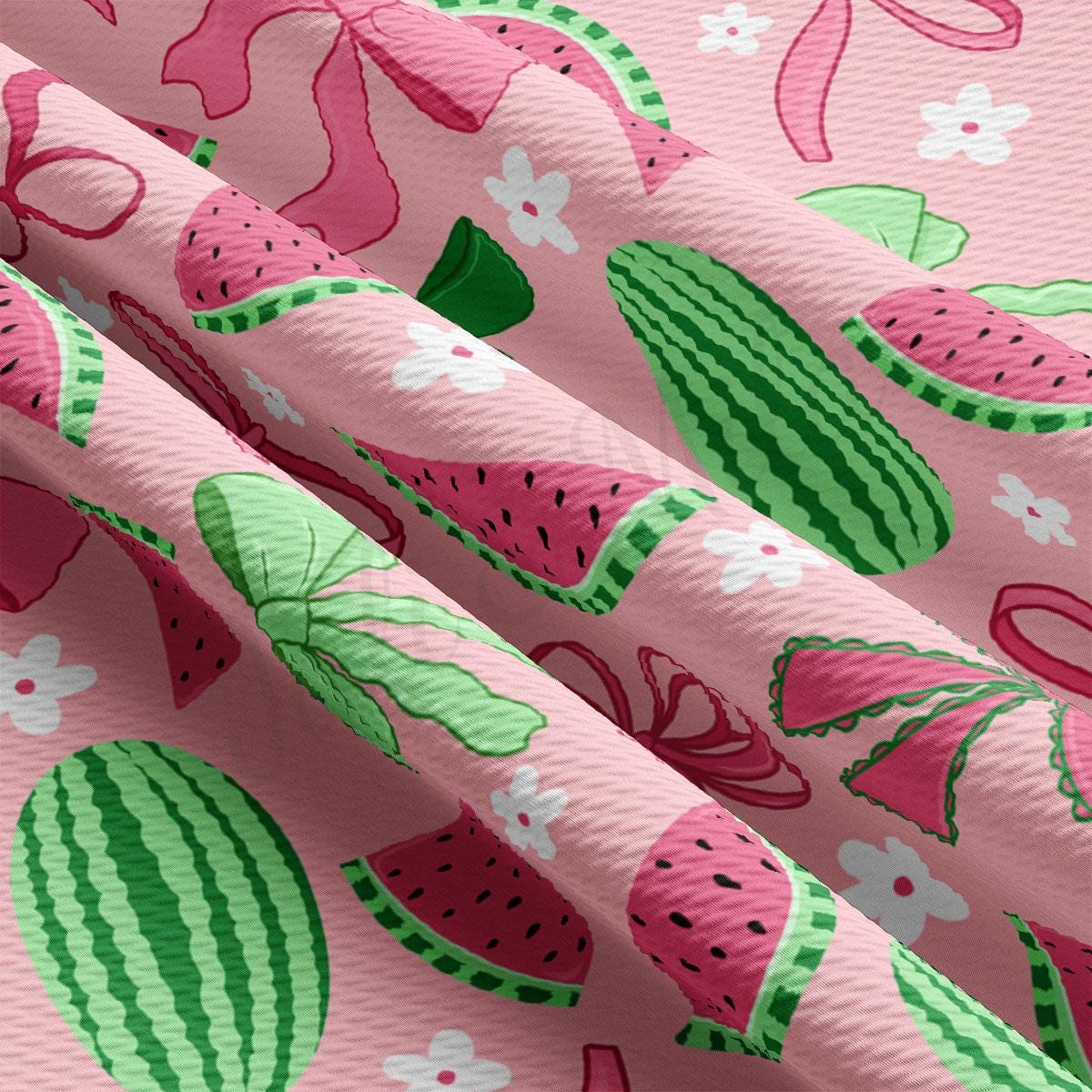a close up of a pink background with watermelon
