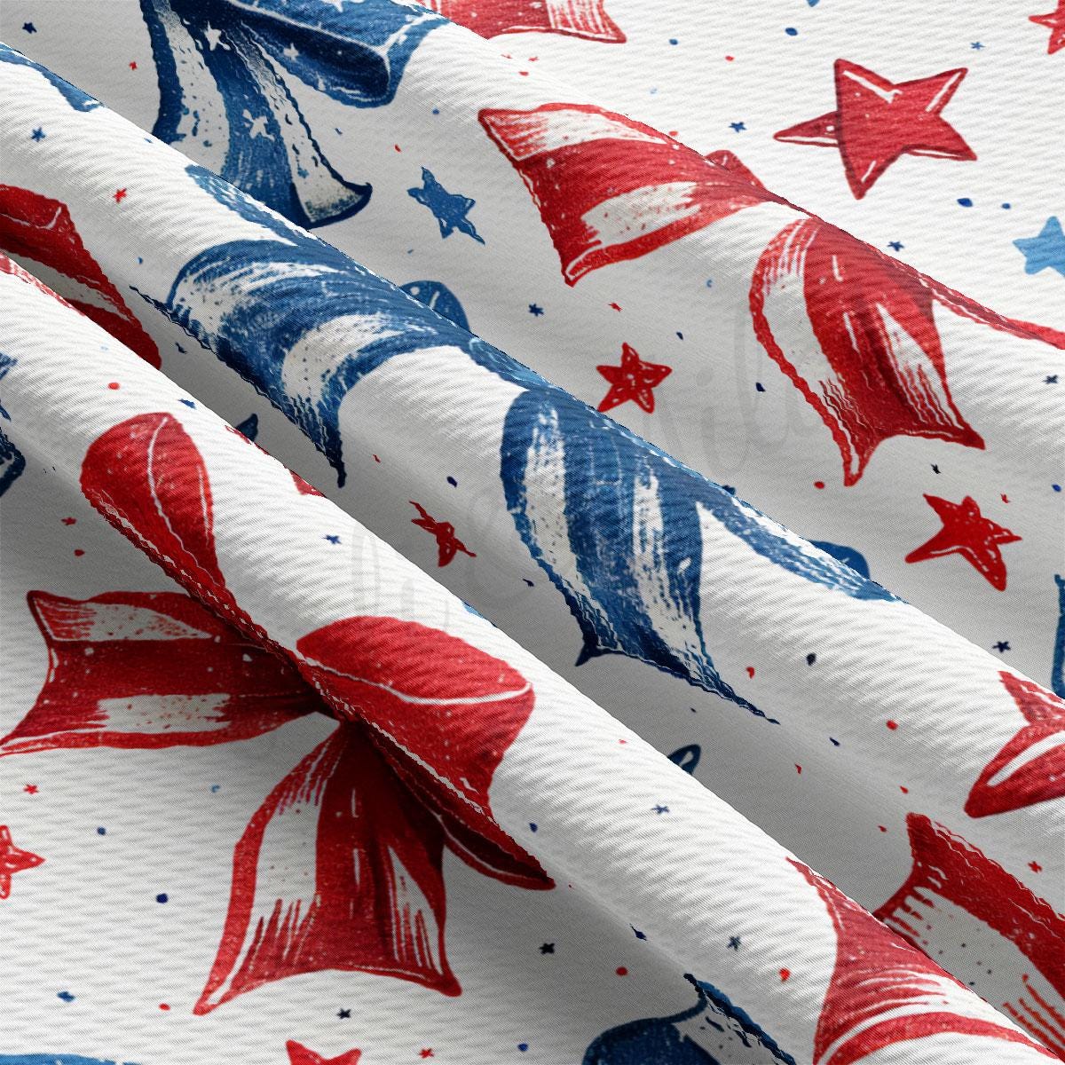 red, white, and blue stars and stripes on a white background