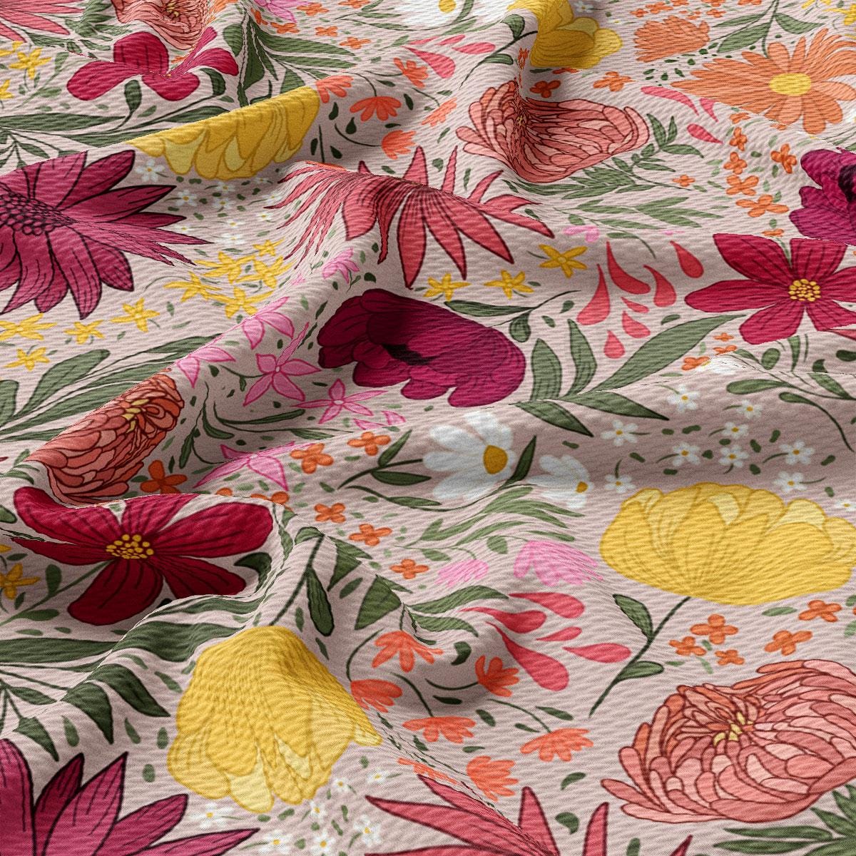 a close up of a floral print fabric