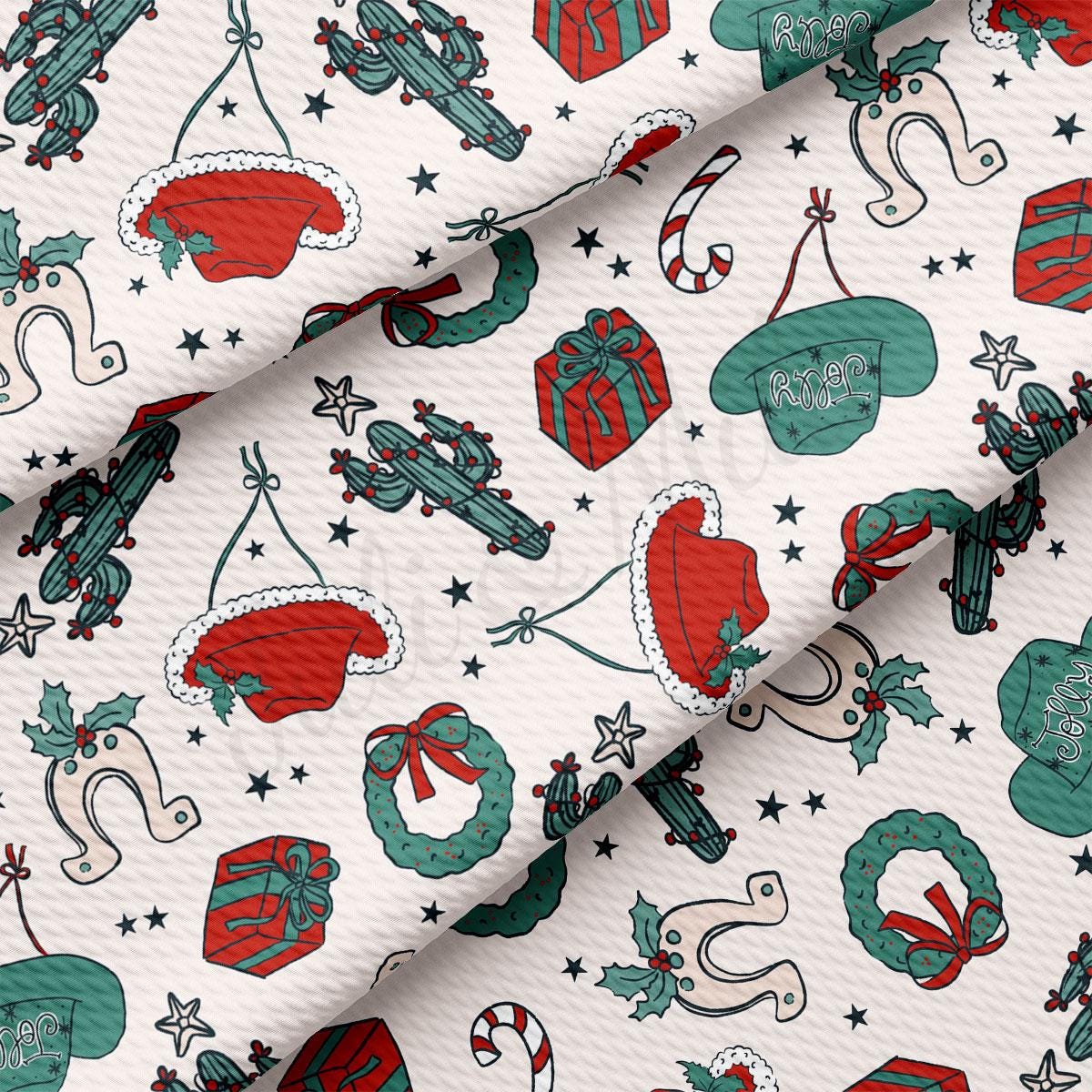 a white background with red and green christmas decorations