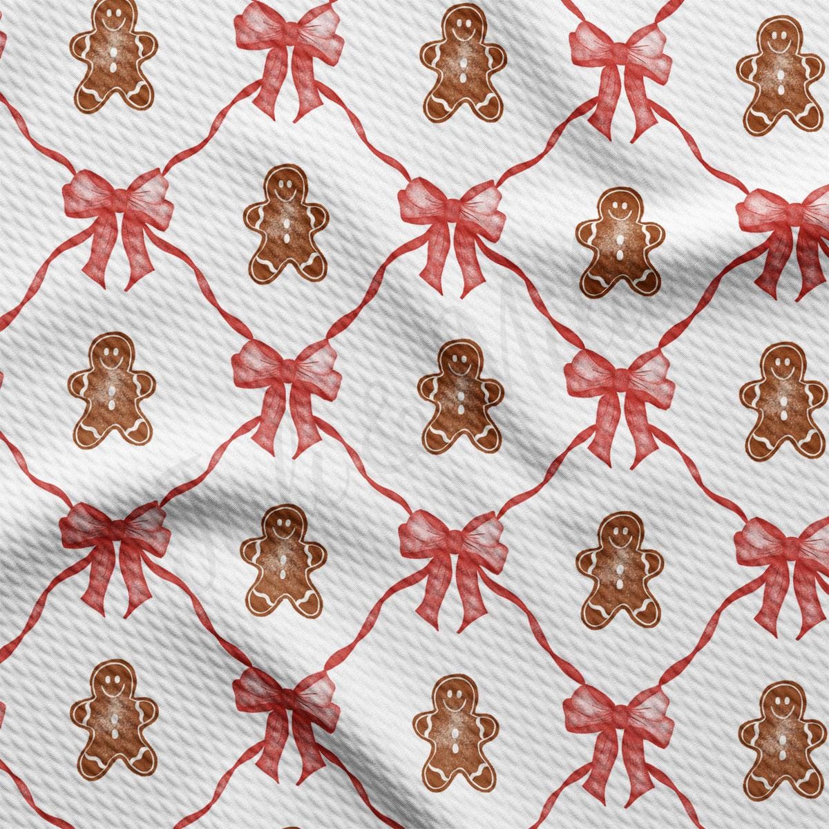 a pattern of a gingerbread man on a white background