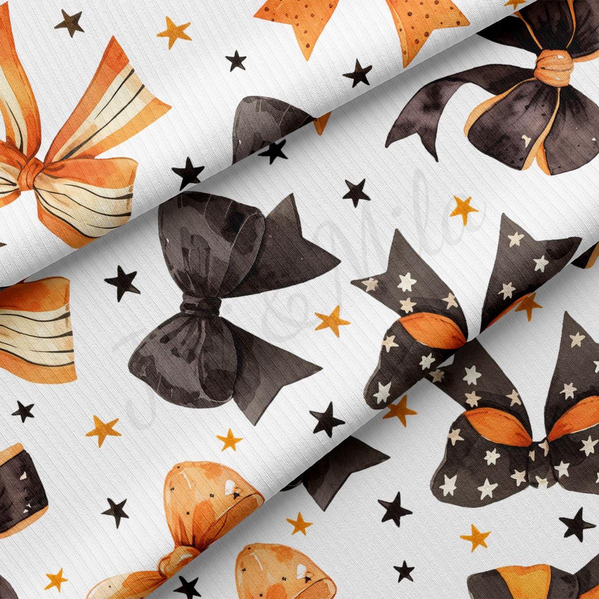a variety of bows and stars in different sizes and colors, creating a visually appealing and festive pattern.