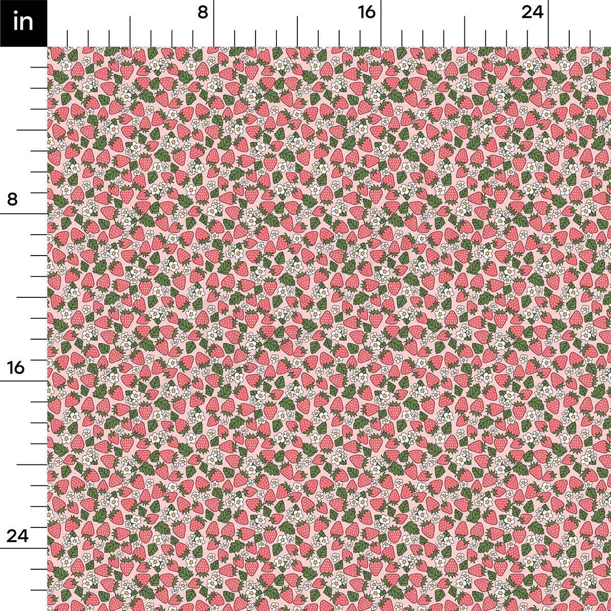 a pink and green flower pattern on a ruler