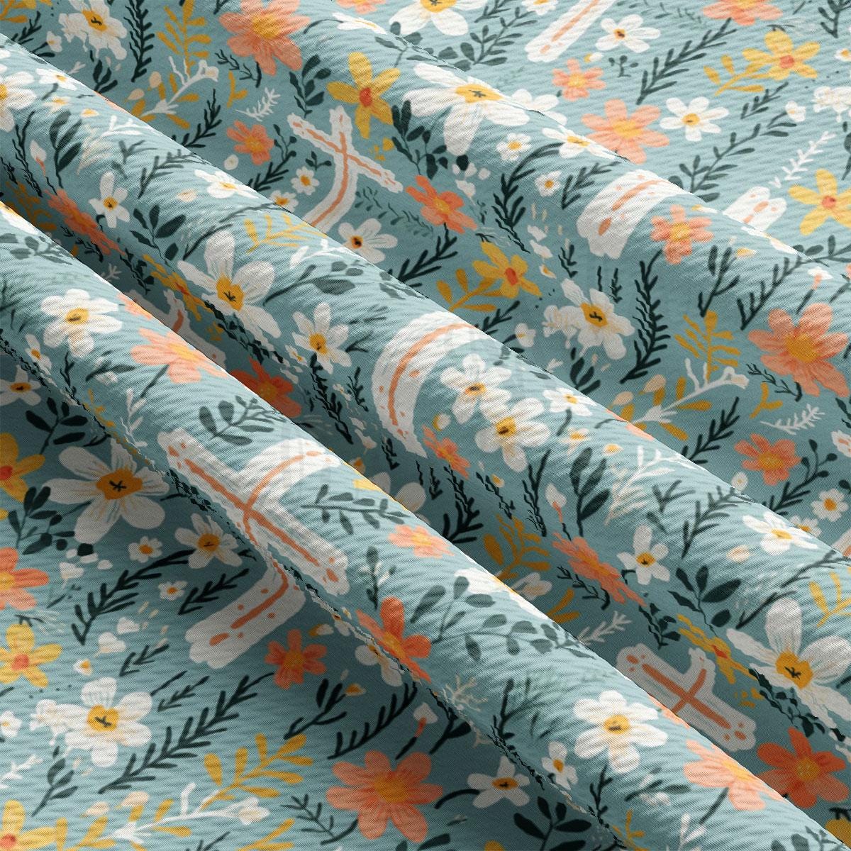a close up of a flowery fabric
