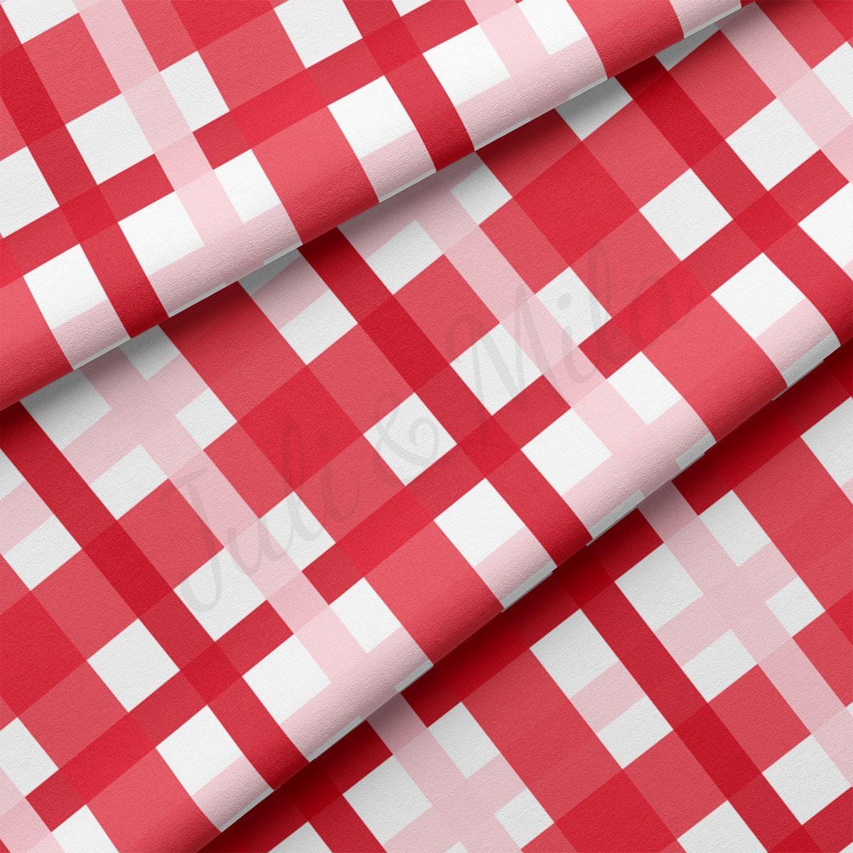 a red and white checkered table cloth