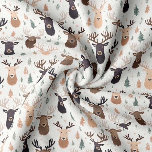 a close up of a deer pattern on a white background