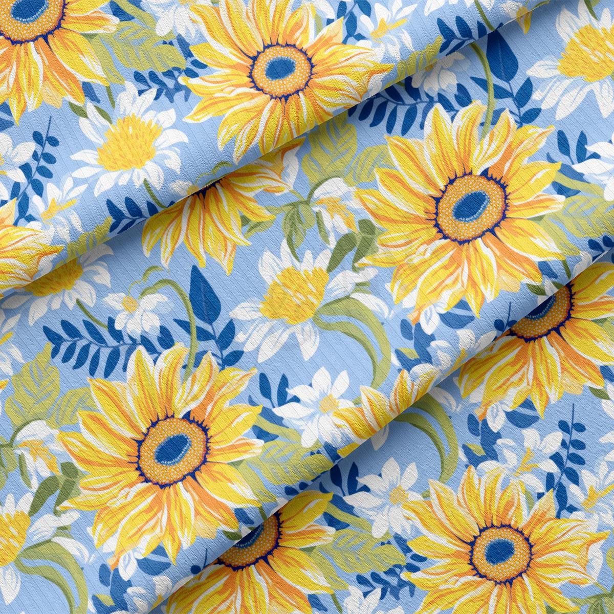 a yellow sunflower on a blue background