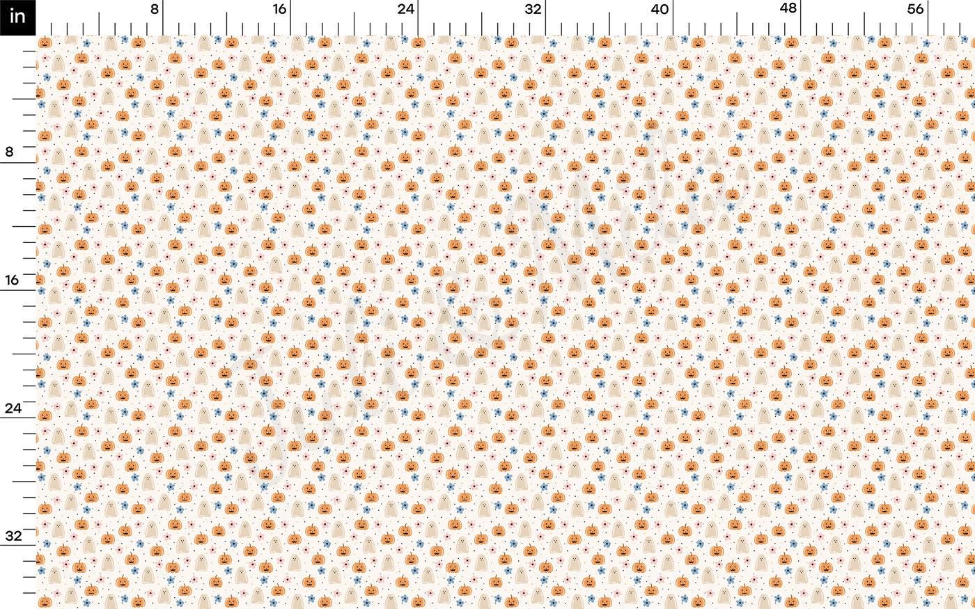 The image is a repeating pattern of small orange and white dots on a light beige background.