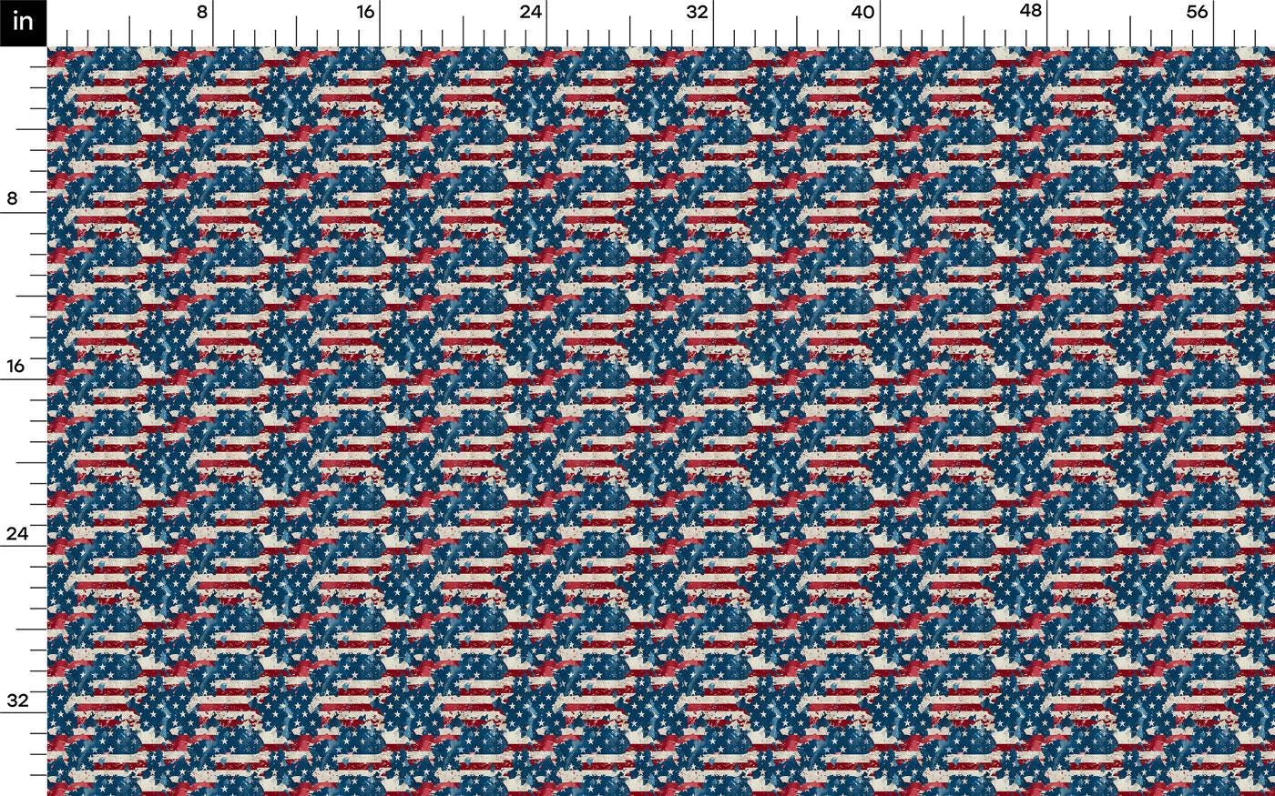an american flag pattern on a ruler