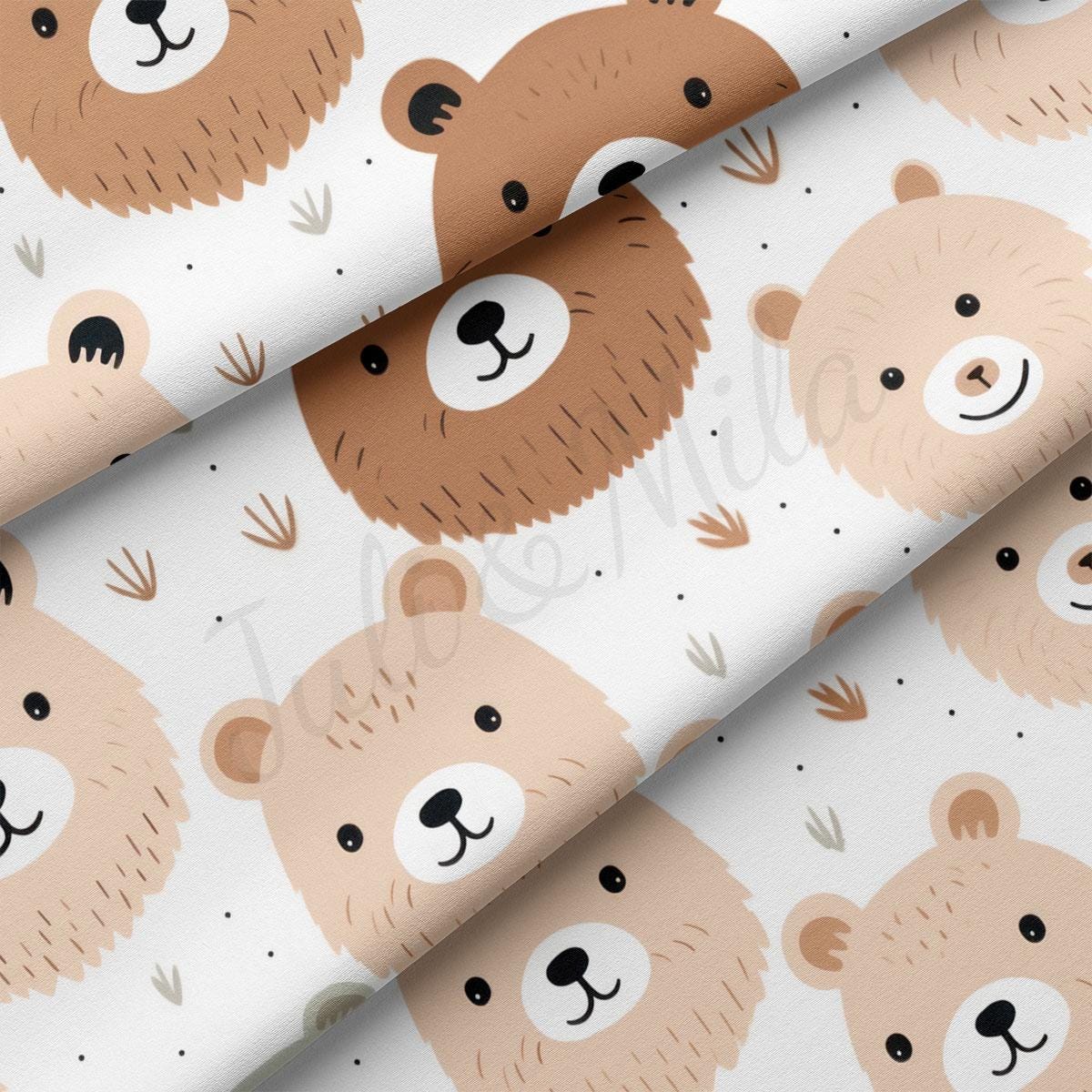 a close up of a wallpaper with bears on it