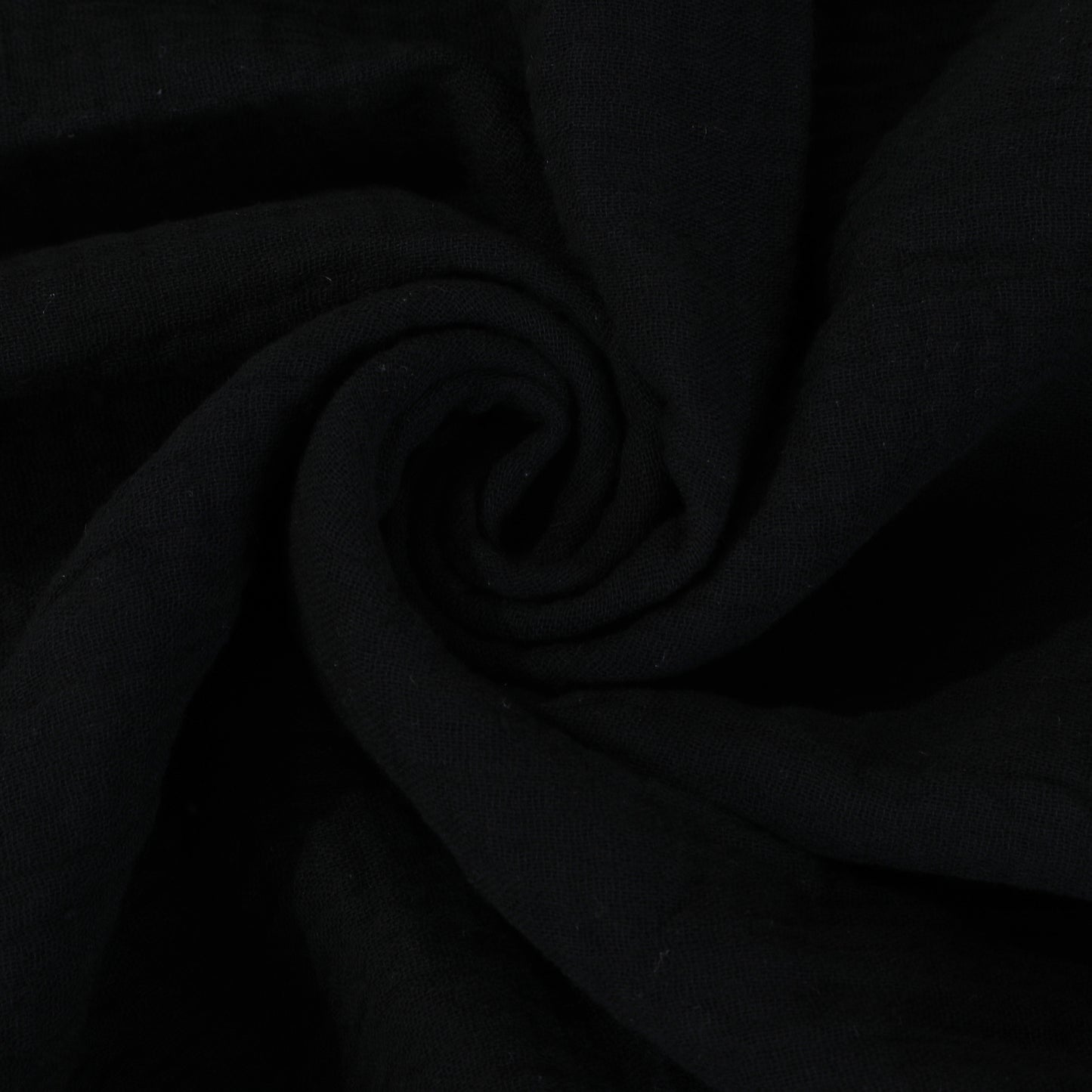 Black Double Gauze Muslin Fabric