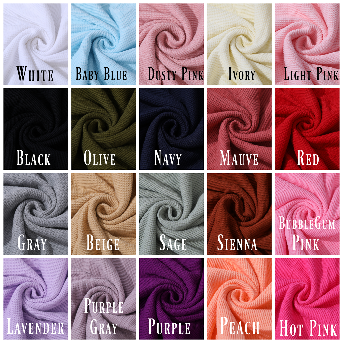 Cotton Waffle Stretchy Fabric 280 GSM